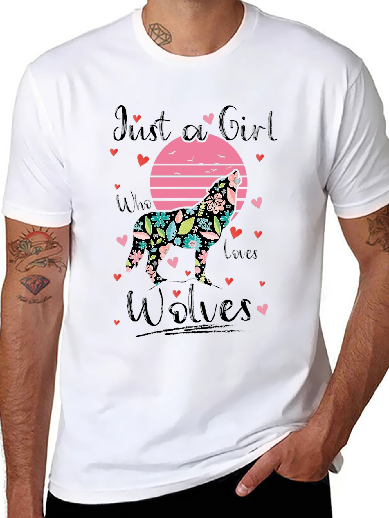 Just a Girl Who Loves Wolves T-Shirt