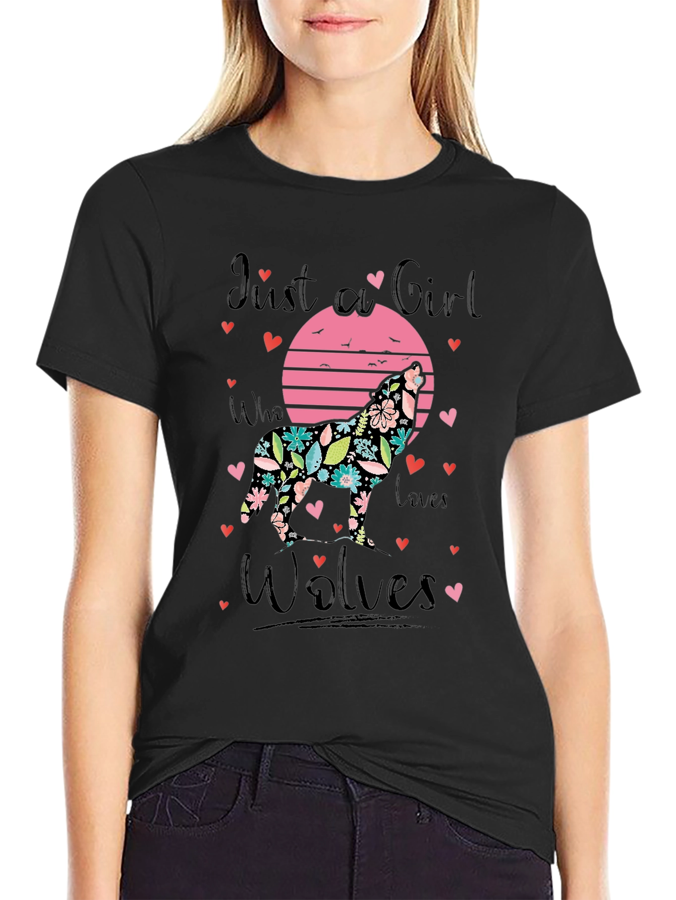 Just a Girl Who Loves Wolves T-Shirt