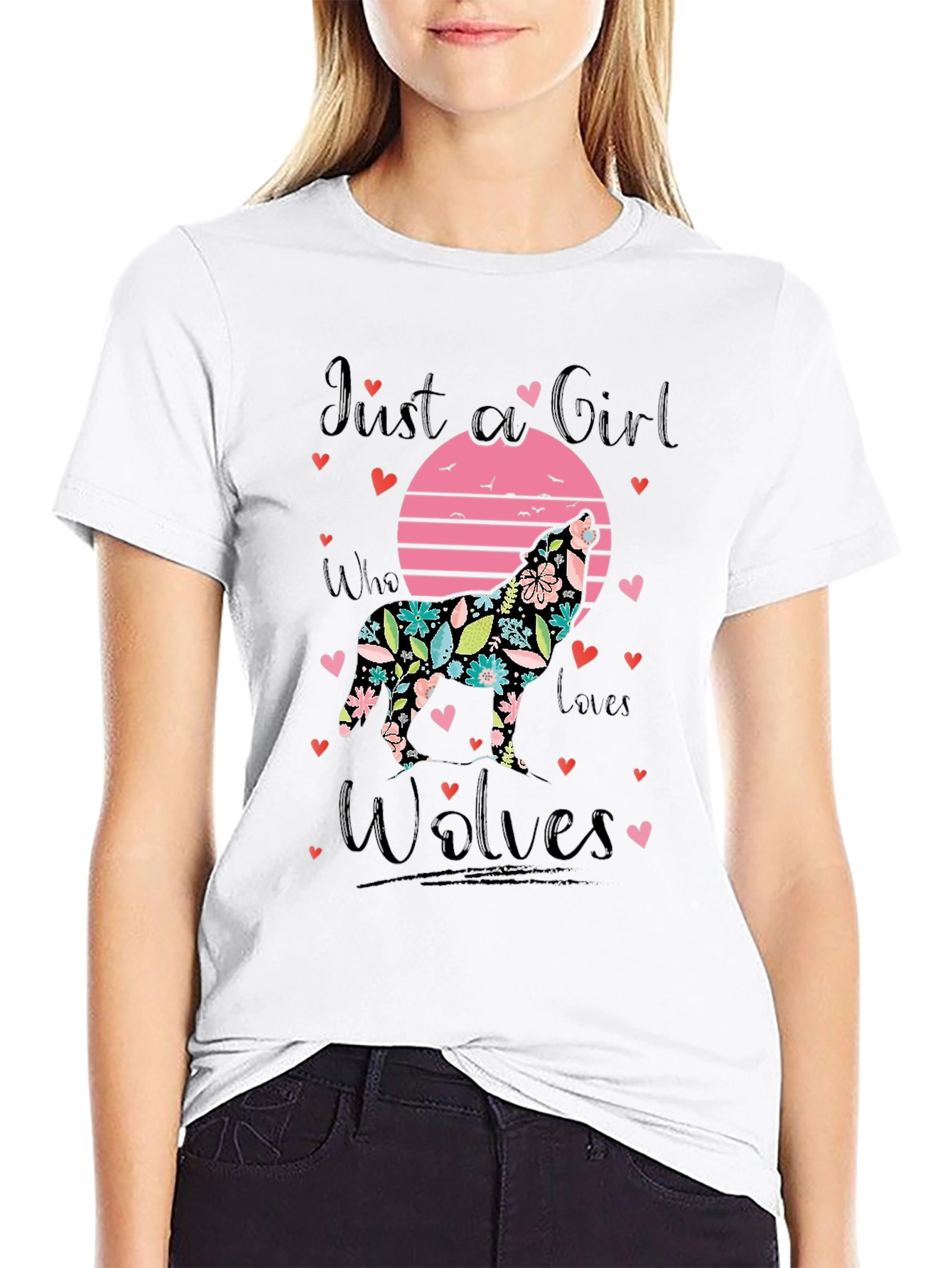 Just a Girl Who Loves Wolves T-Shirt