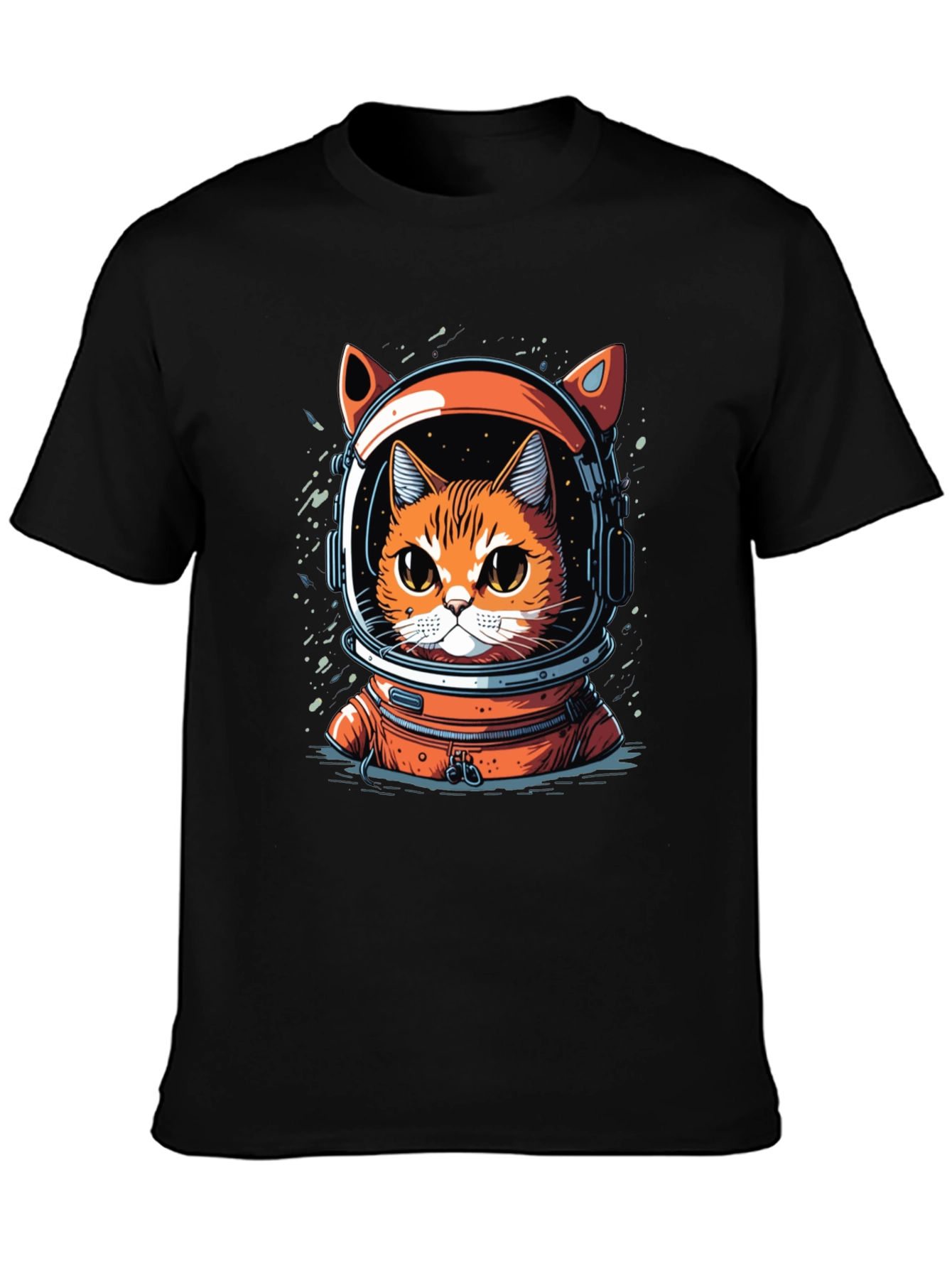Cat Astronaut Graphic T-Shirt