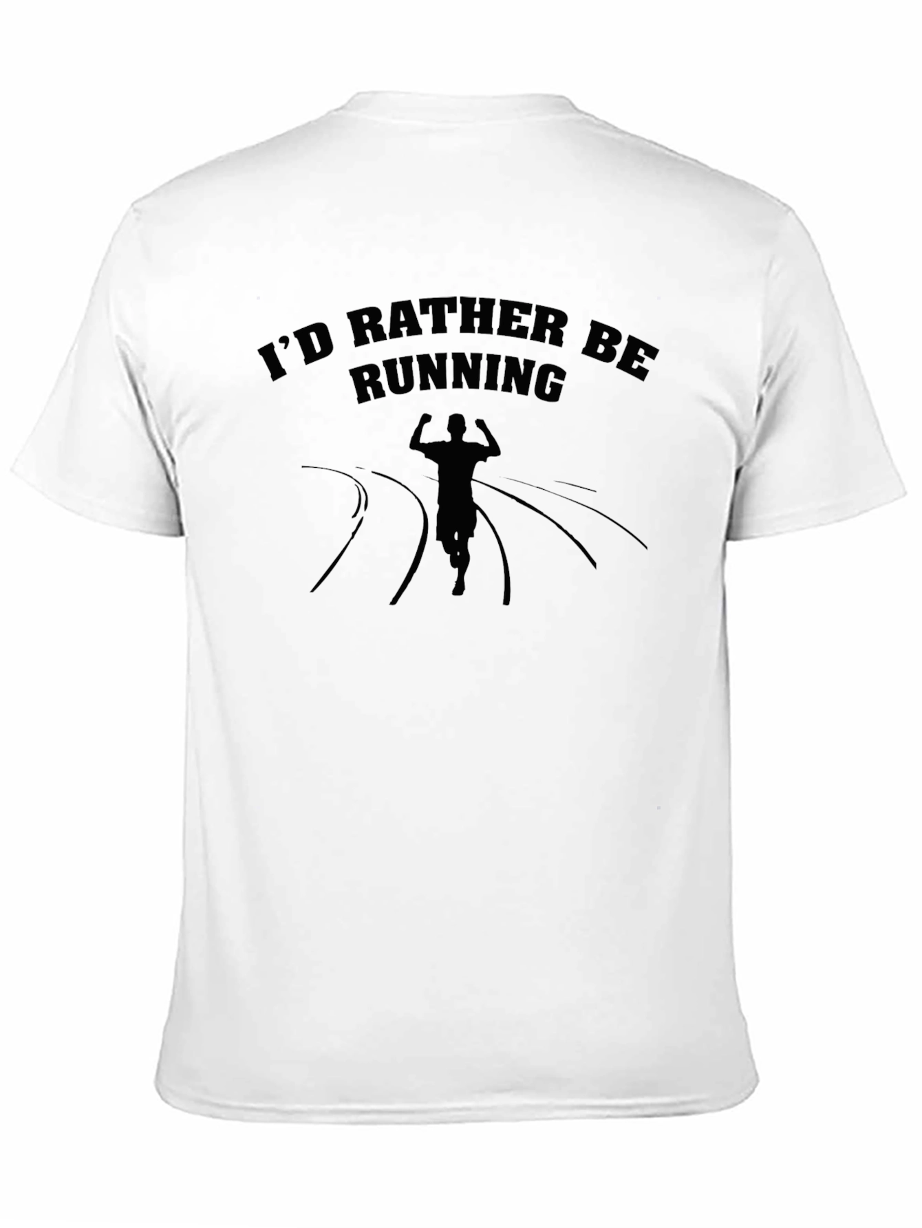 Id Rather Be Running T-Shirt - Black Graphic Tee