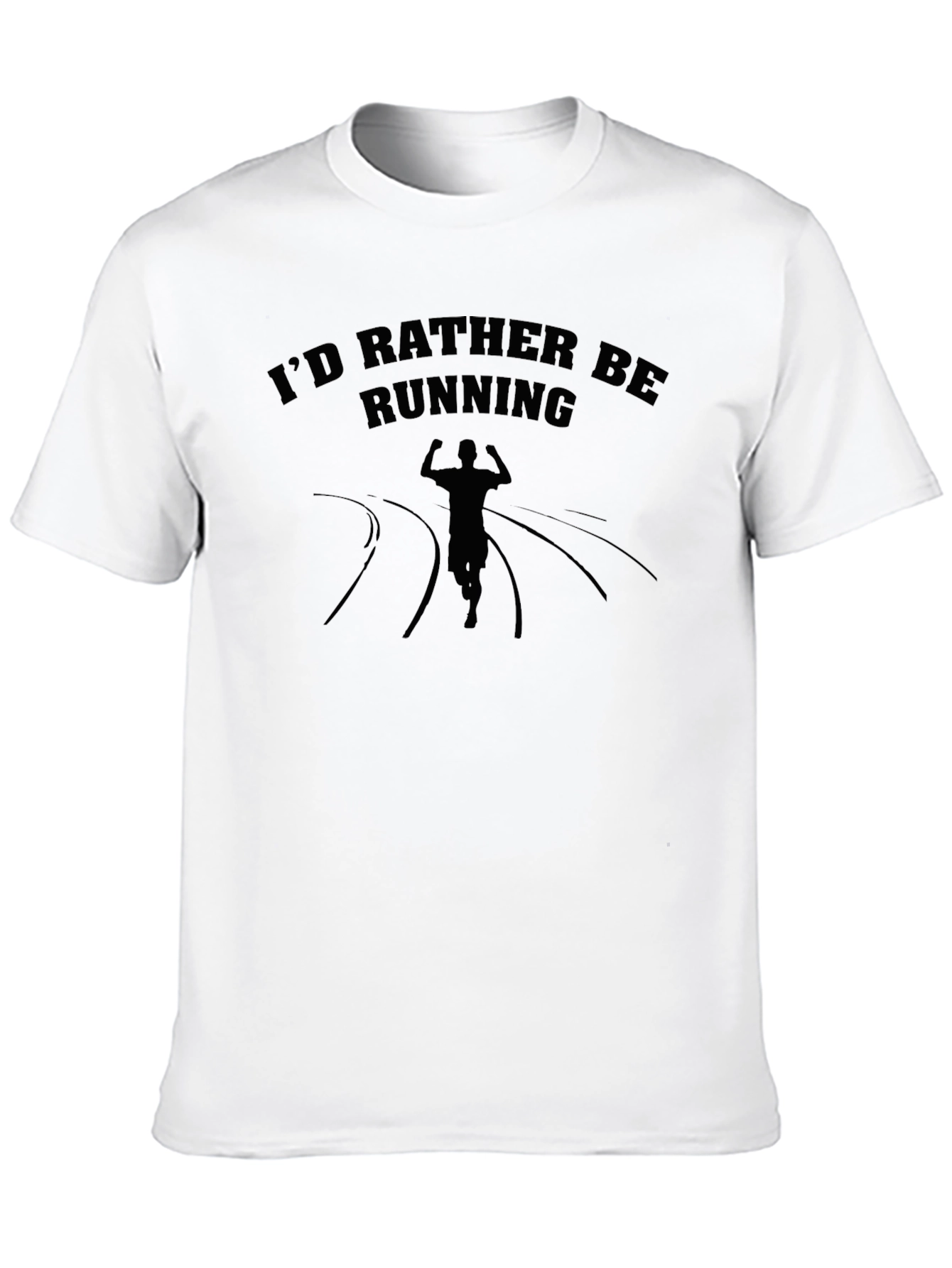 Id Rather Be Running T-Shirt - Black Graphic Tee