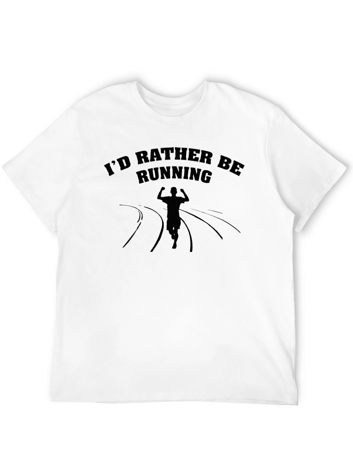 Id Rather Be Running T-Shirt - Black Graphic Tee