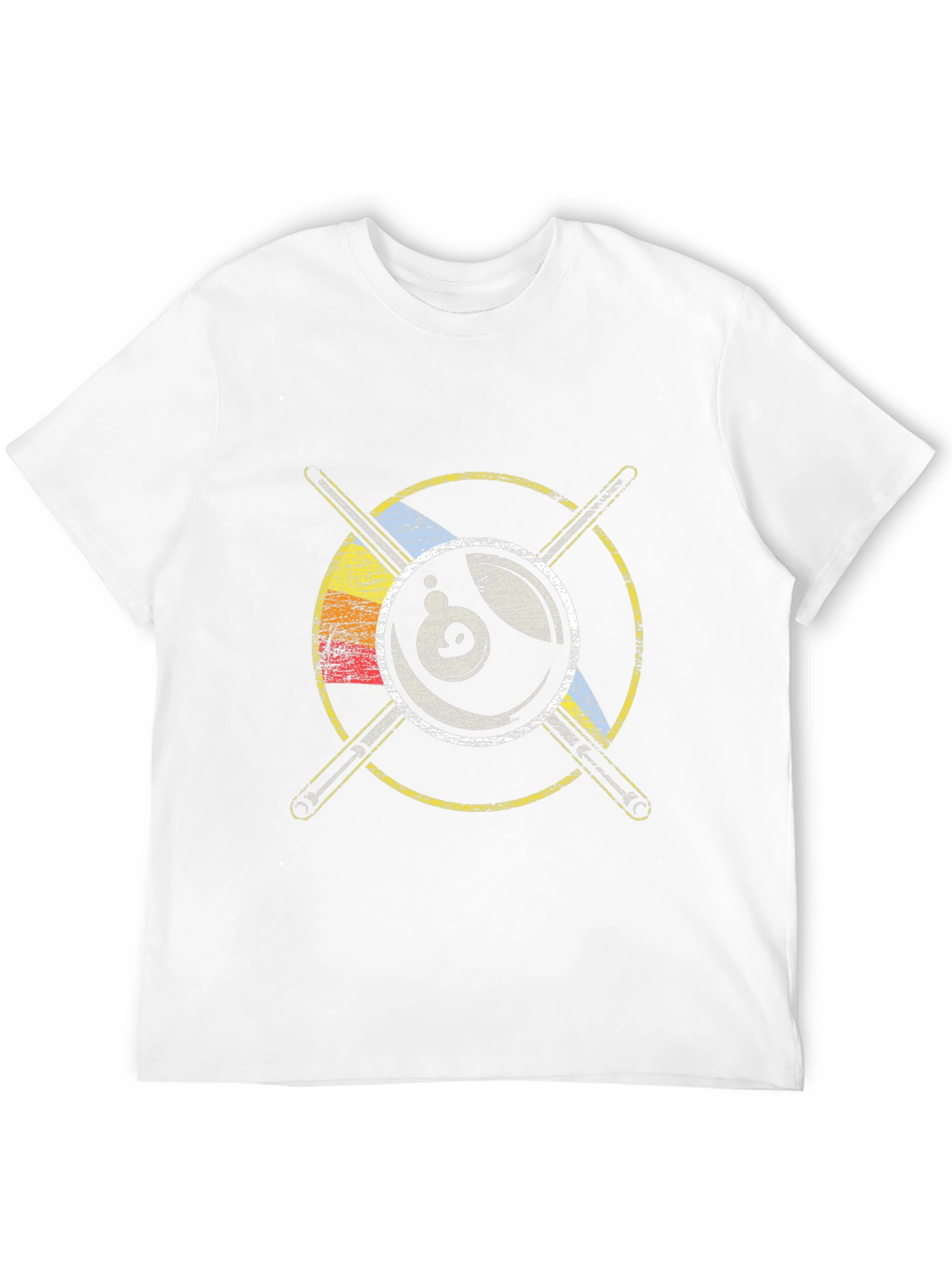 Retro Eight Ball & Cue Sticks Graphic Tee