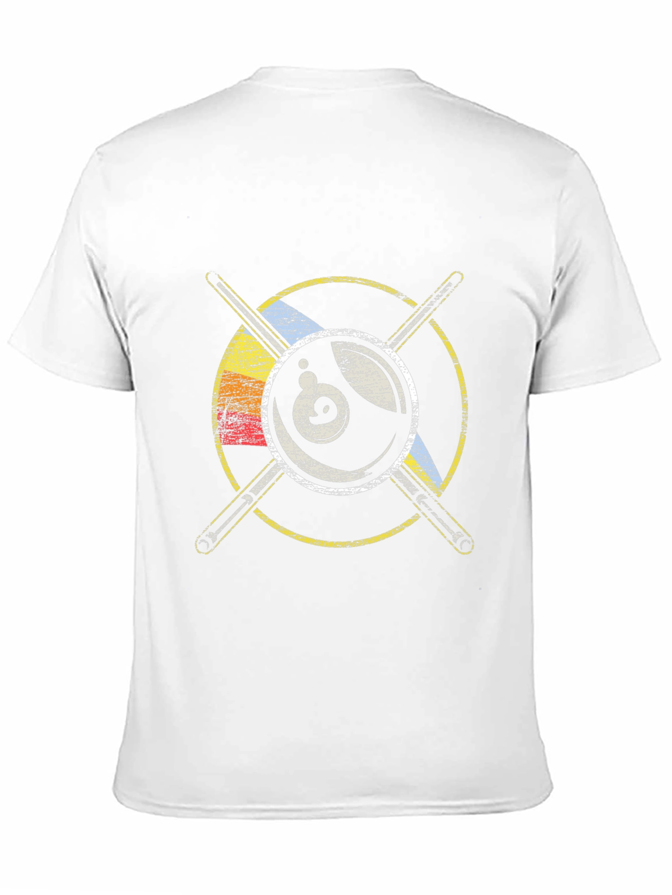 Retro Eight Ball & Cue Sticks Graphic Tee