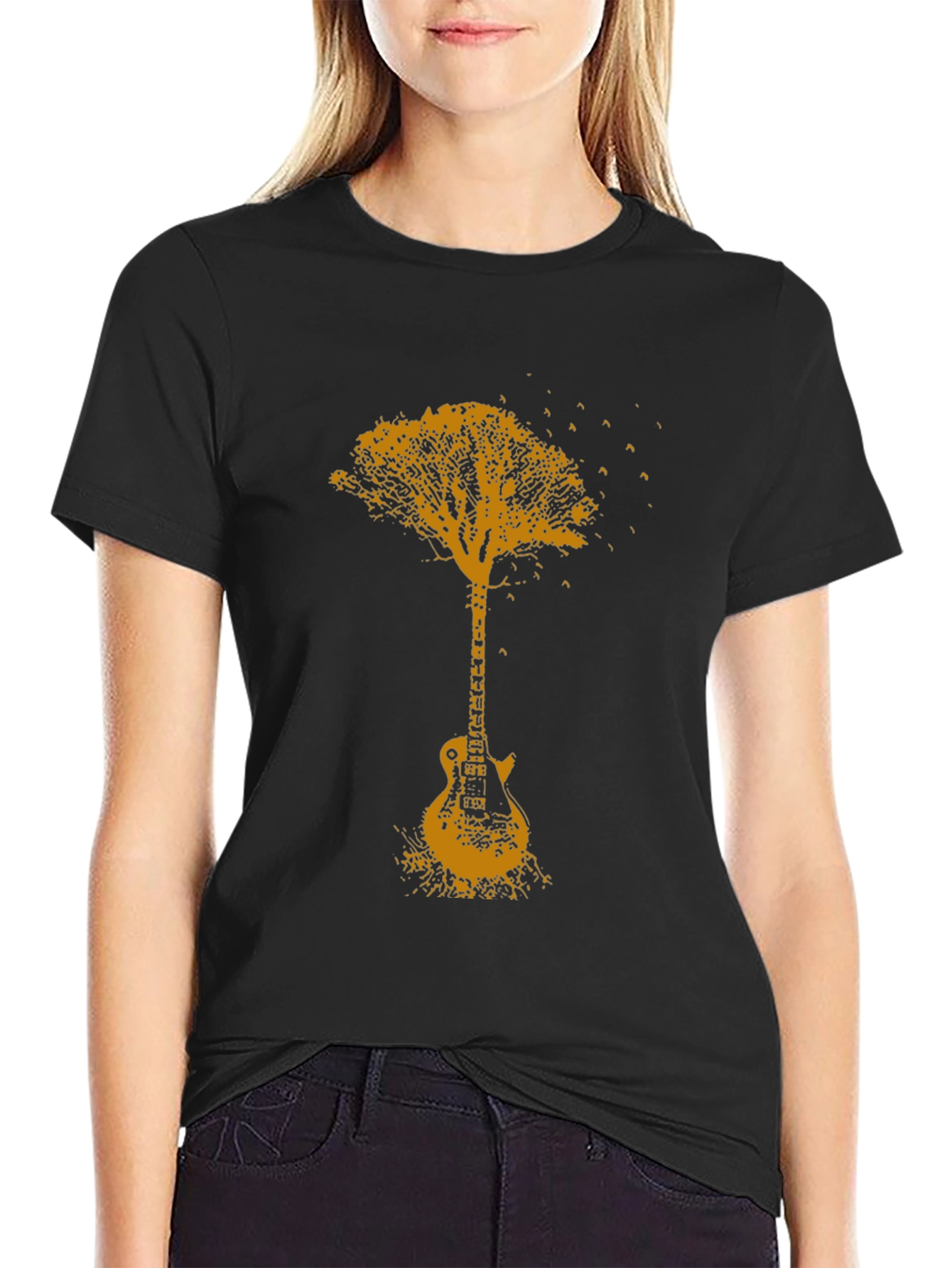 Guitar Tree Graphic T-Shirt - Music Lover Tee
