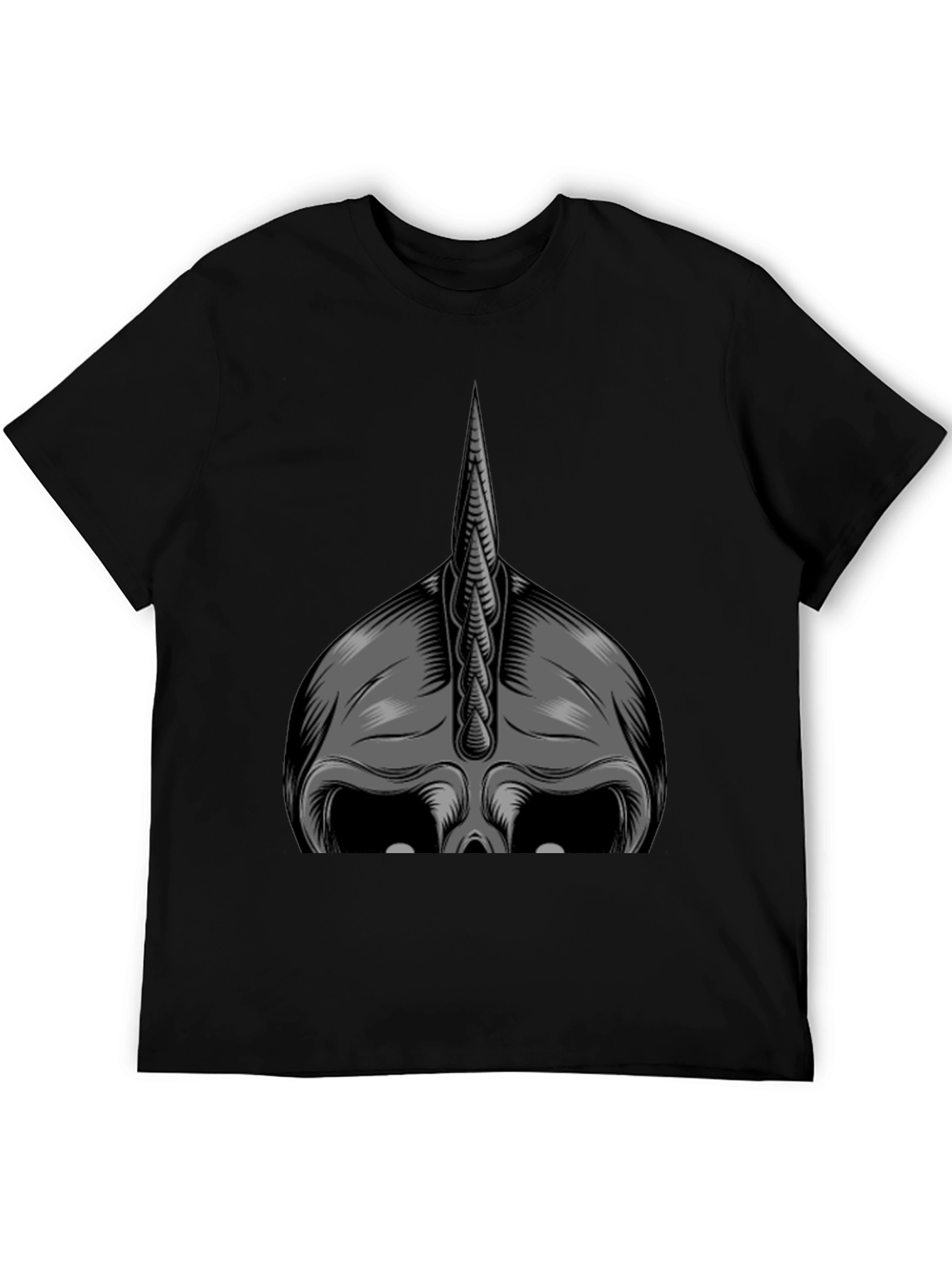 Monochrome Viking Helmet Graphic Tee