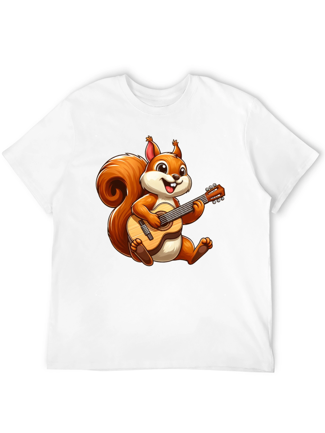 Squirrel Playing Guitar T-Shirt - Cute Cartoon Tee