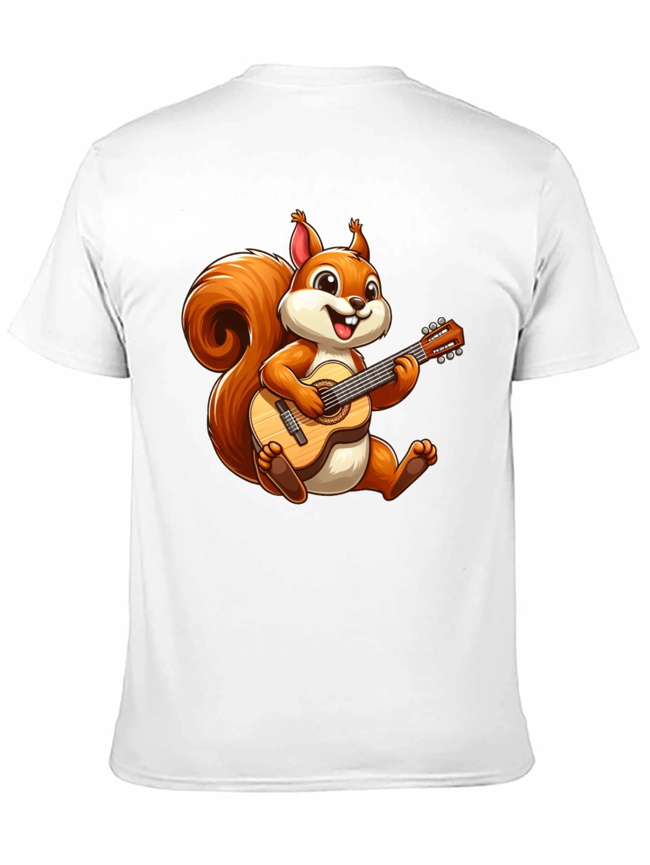 Squirrel Playing Guitar T-Shirt - Cute Cartoon Tee