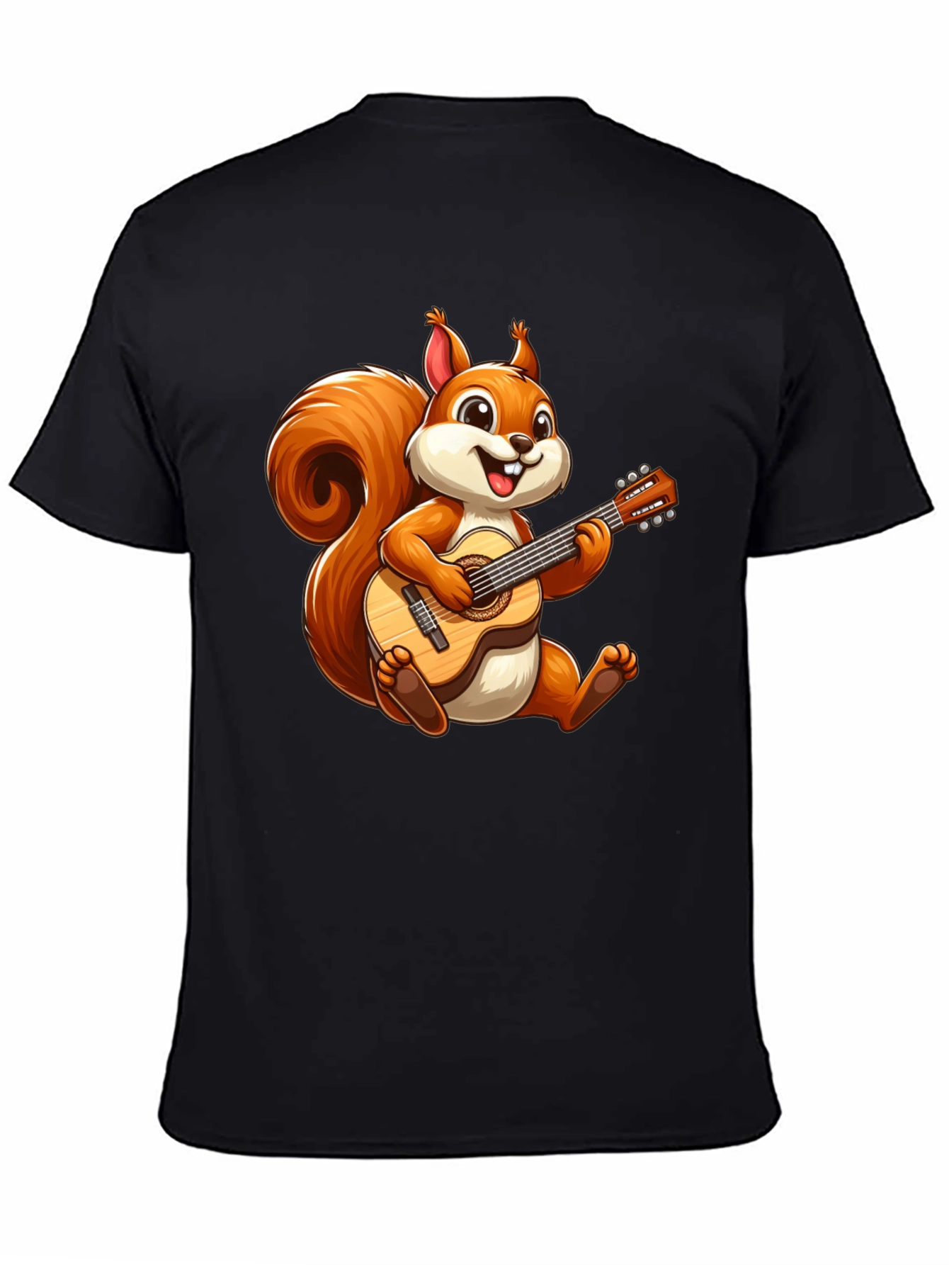 Squirrel Playing Guitar T-Shirt - Cute Cartoon Tee