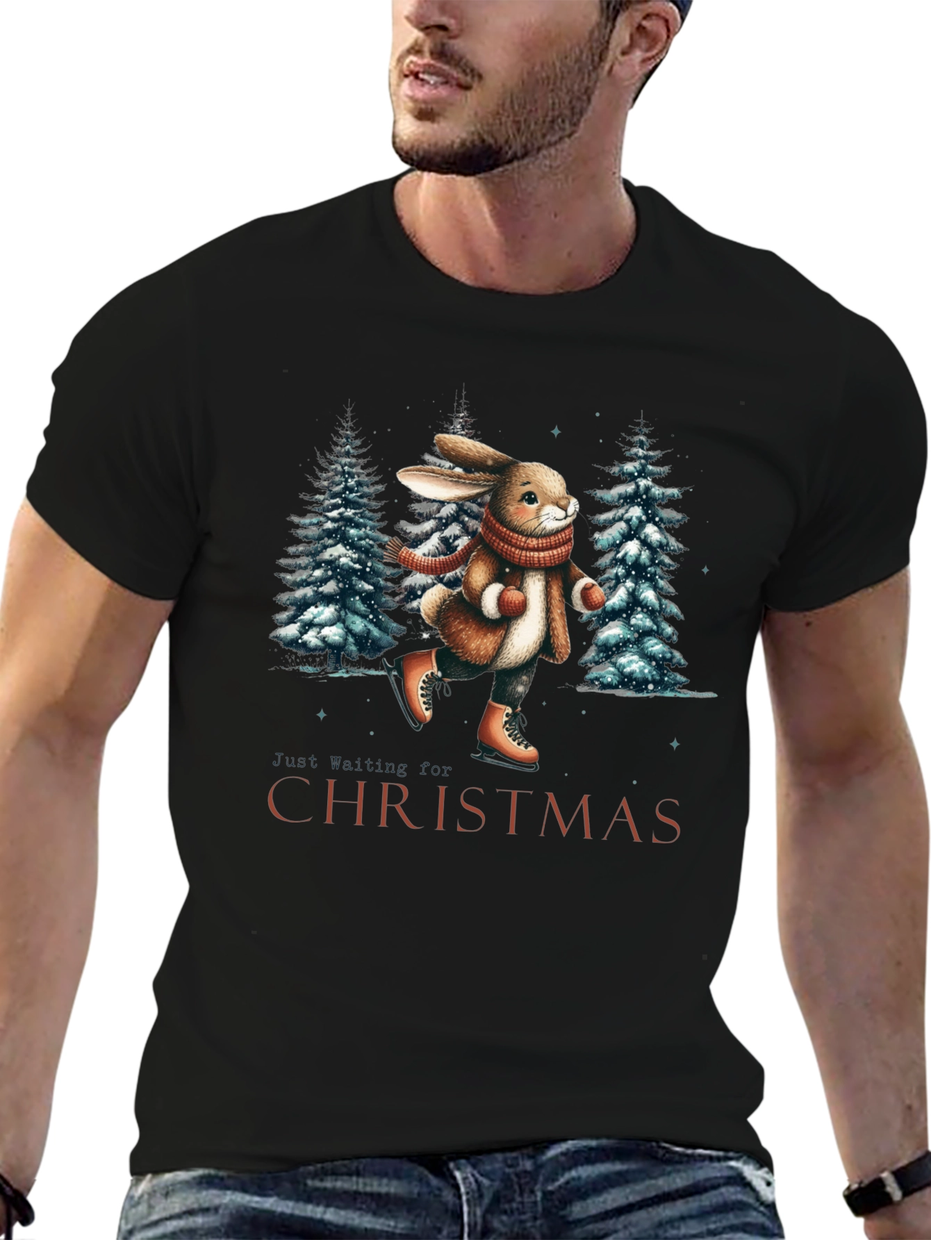 Festive Rabbit Christmas T-Shirt