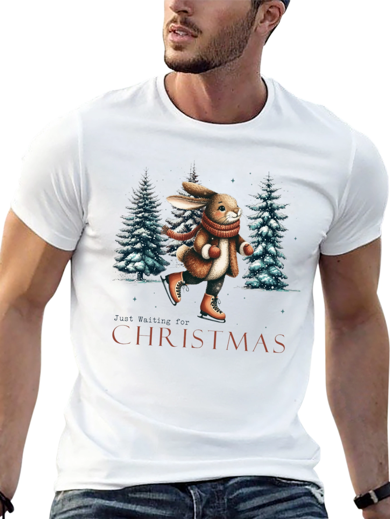 Festive Rabbit Christmas T-Shirt