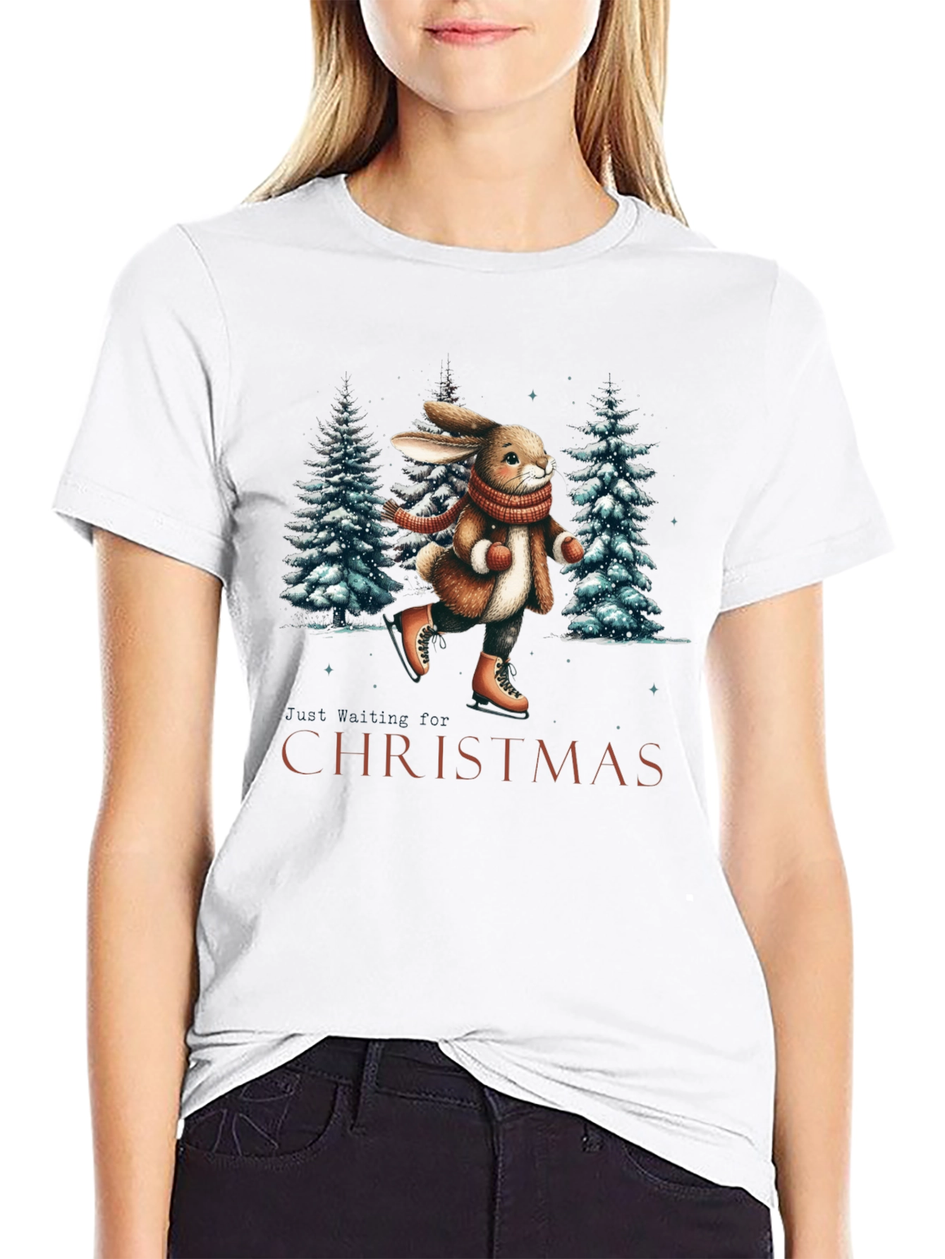 Festive Rabbit Christmas T-Shirt