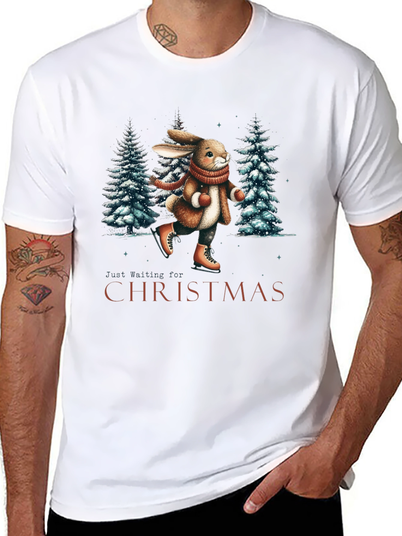 Festive Rabbit Christmas T-Shirt