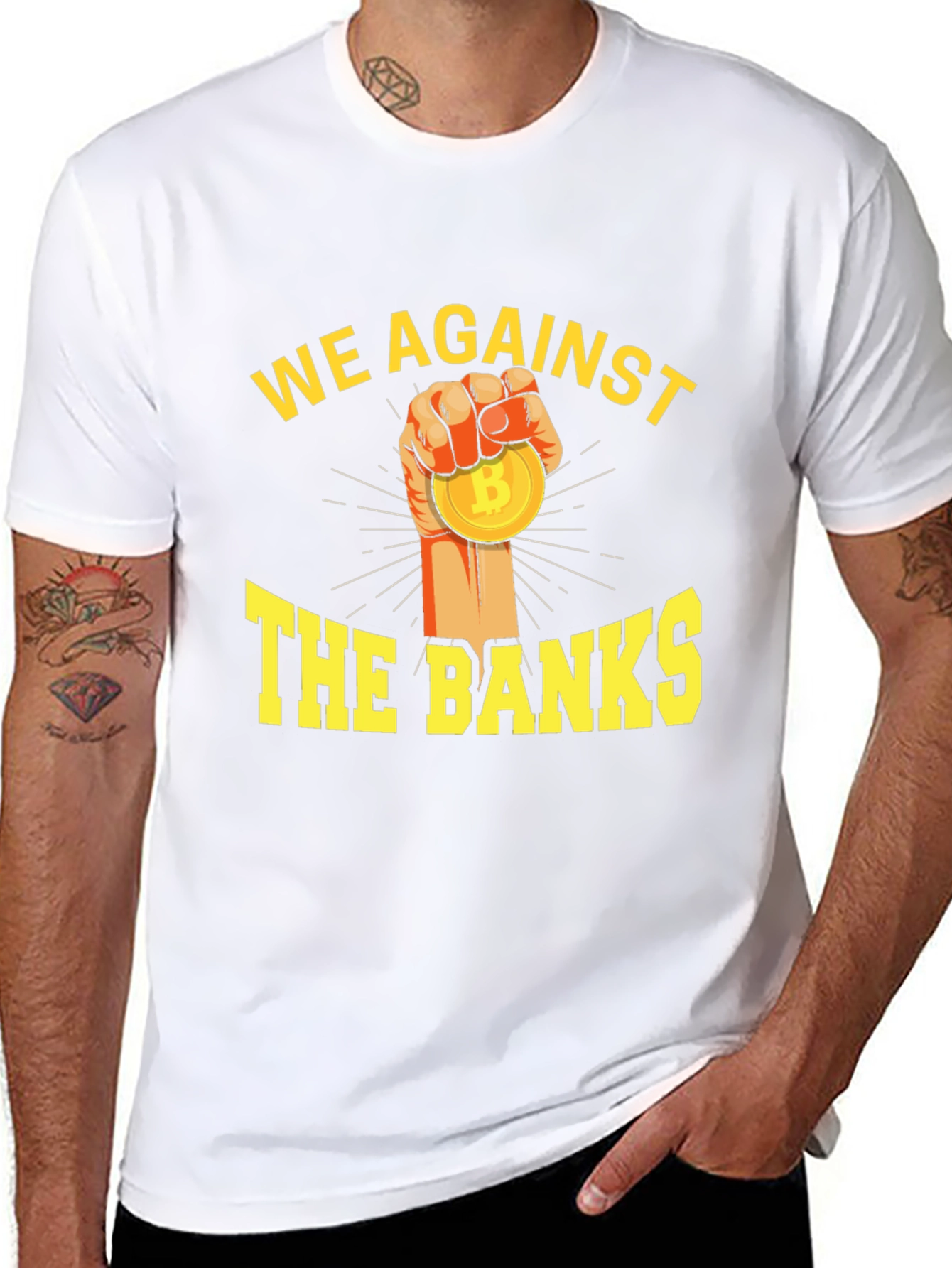 We Against The Banks Bitcoin T-Shirt