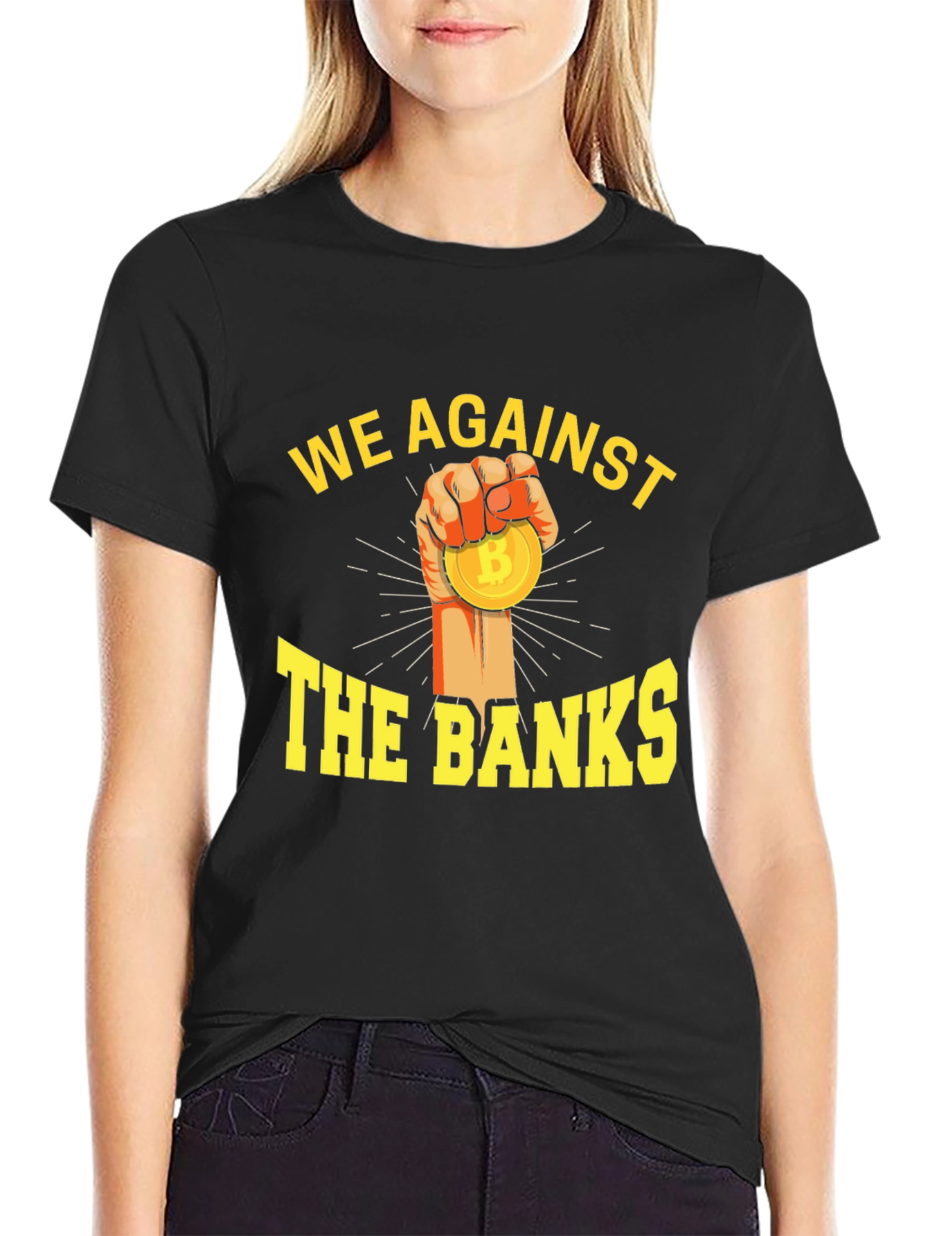 We Against The Banks Bitcoin T-Shirt