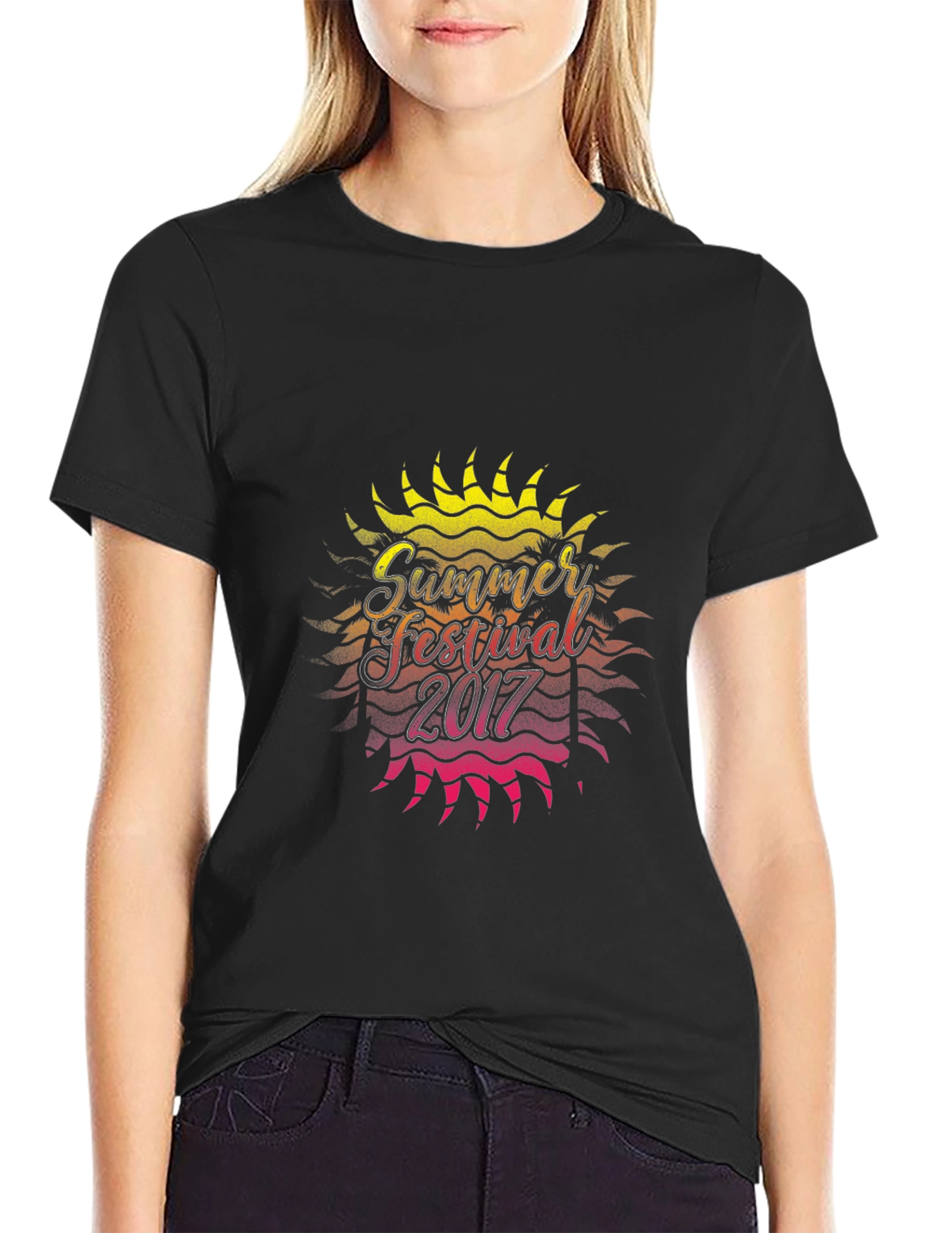 Summer Festival 2017 Graphic Black T-Shirt