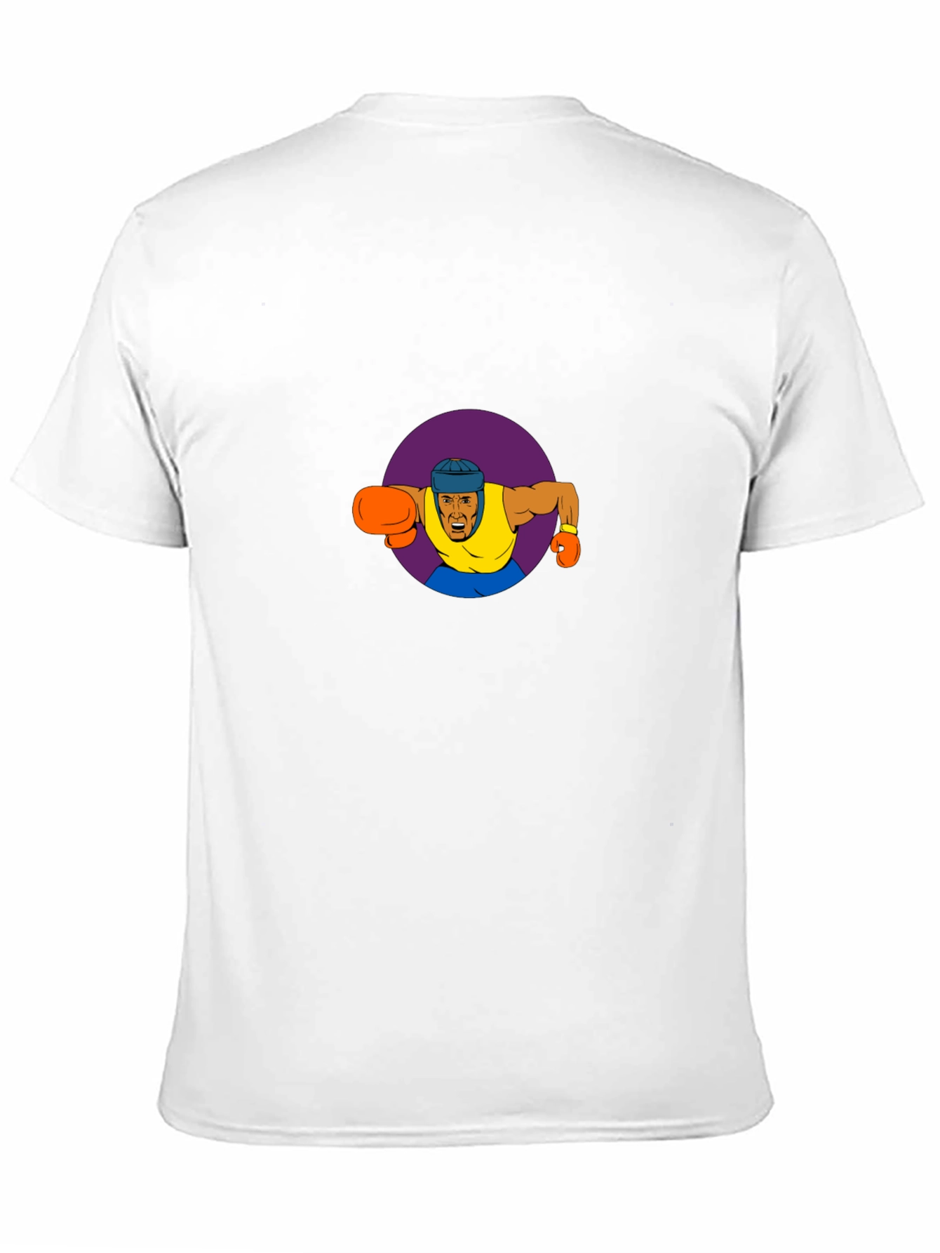 Cartoon Boxer Graphic Black T-Shirt
