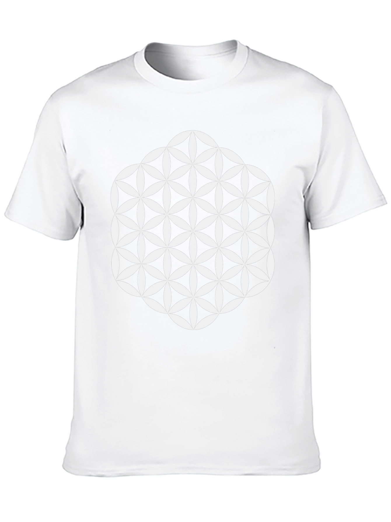 Geometric Flower of Life T-Shirt - Black