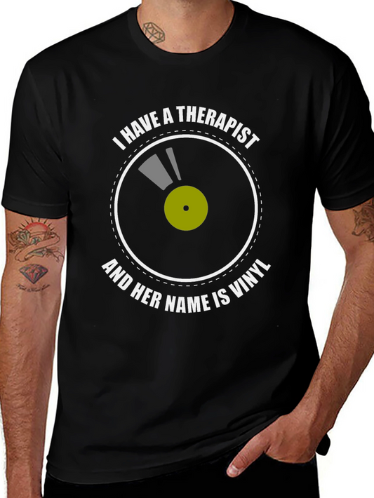 Vinyl Therapist T-Shirt: Music Lovers Comfort Tee