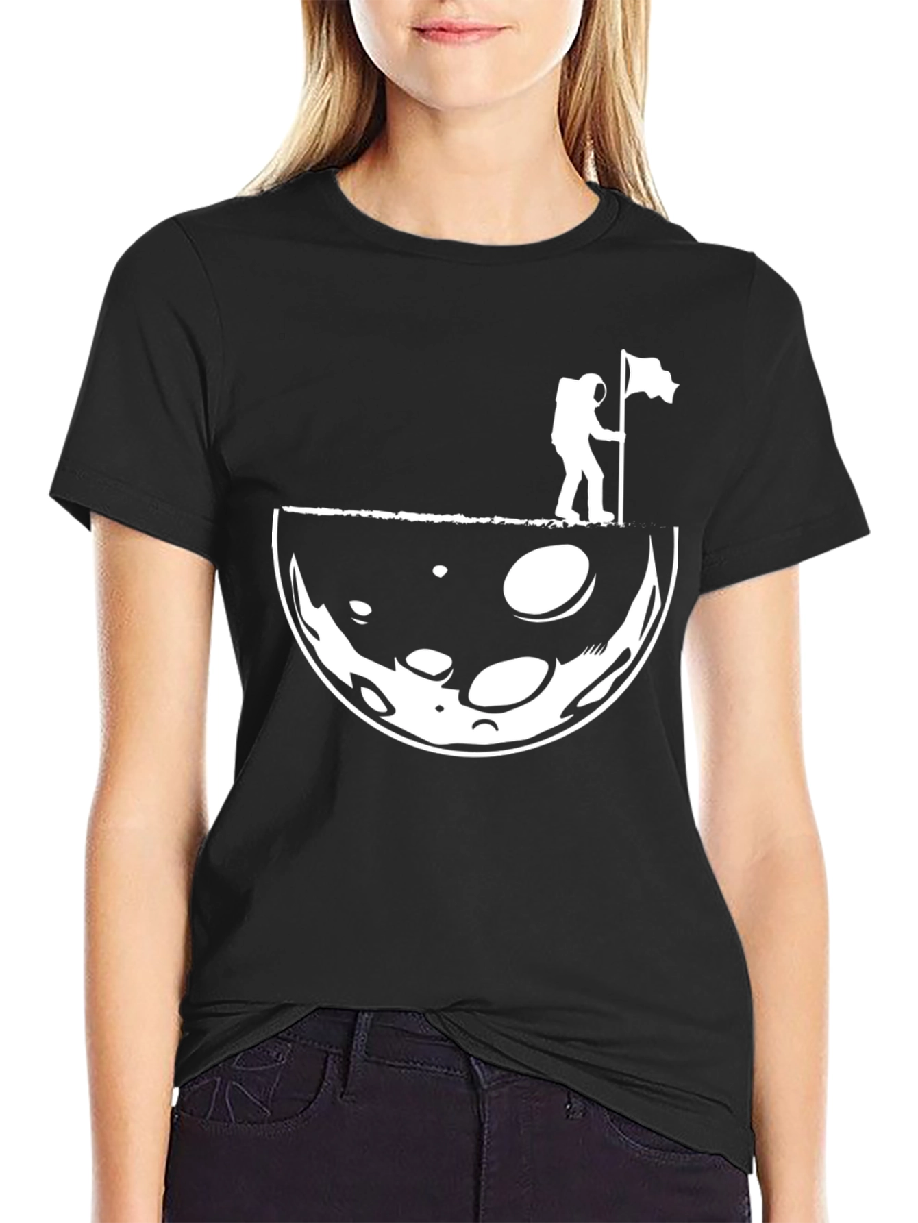Astronaut Moon Landing Graphic T-Shirt