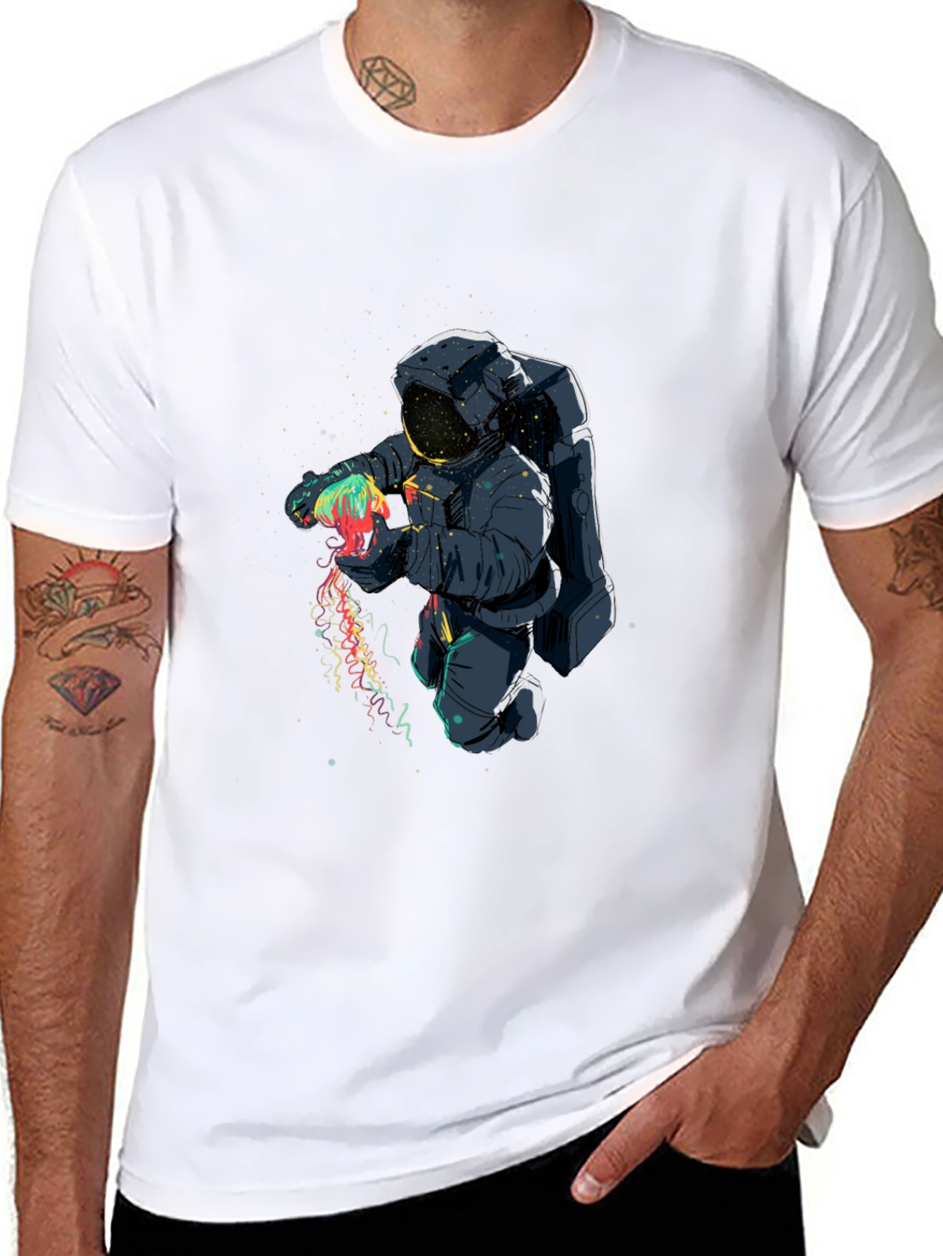 Astronaut Jellyfish Graphic T-Shirt