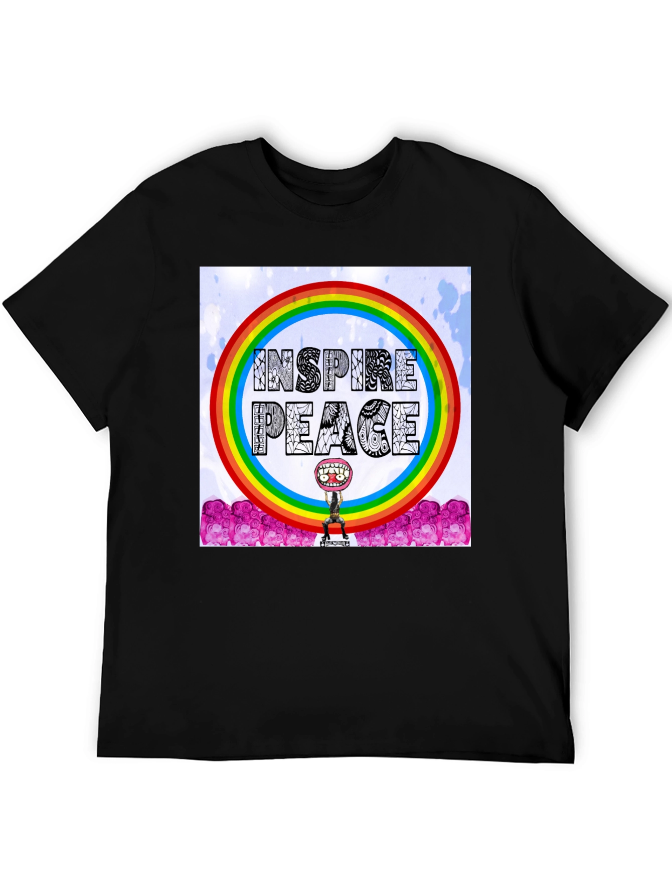 Inspire Peace Graphic Tee - Rainbow Design