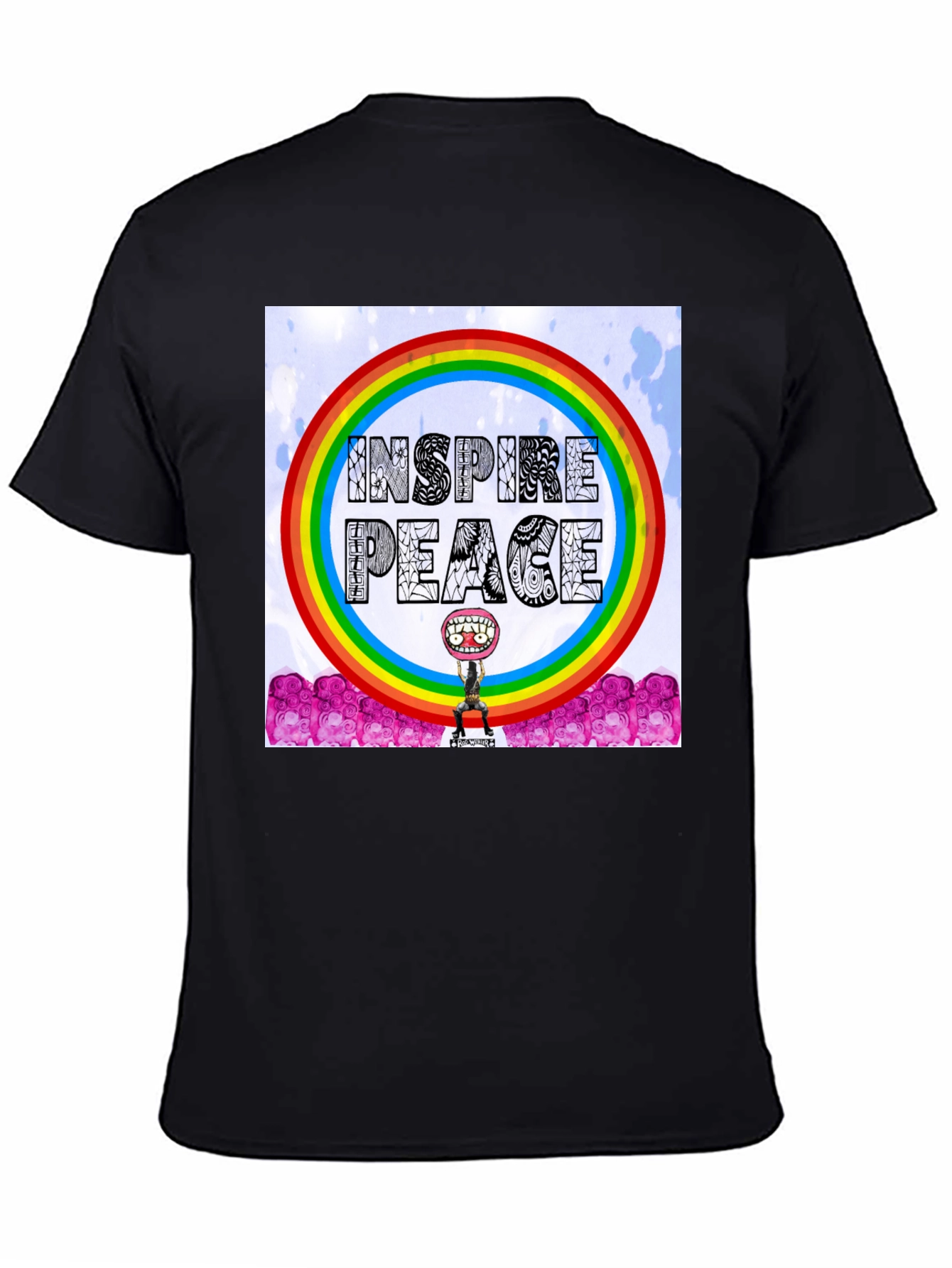 Inspire Peace Graphic Tee - Rainbow Design