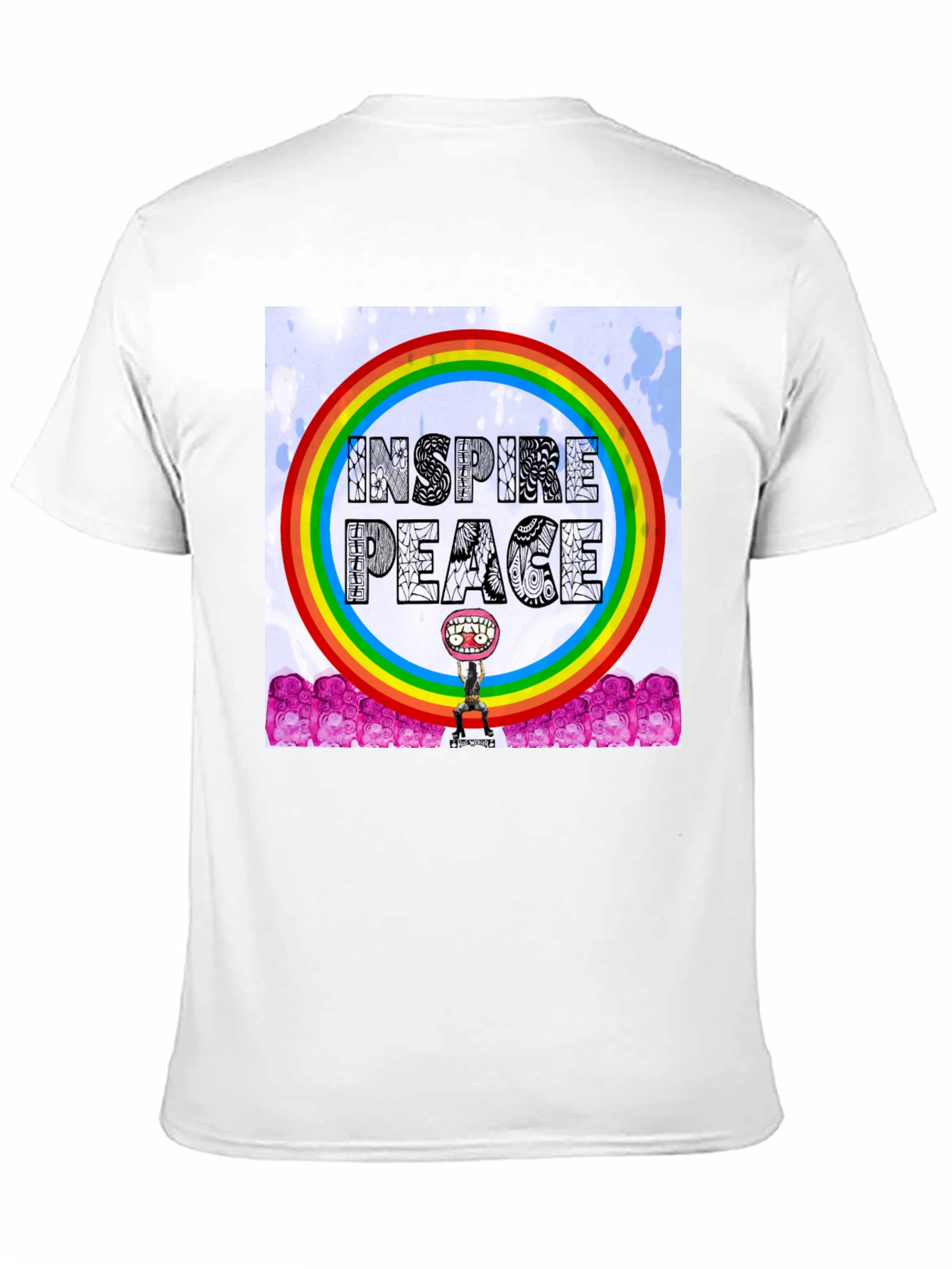 Inspire Peace Graphic Tee - Rainbow Design