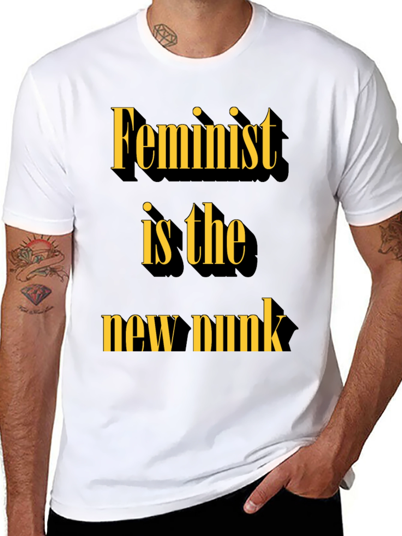Feminist is the New Punk Slogan Tee