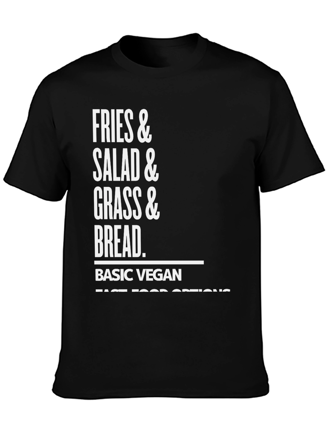 Basic Vegan Fast Food Options Graphic T-Shirt