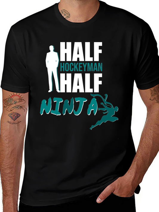 Half Hockeyman Half Ninja Graphic Tee