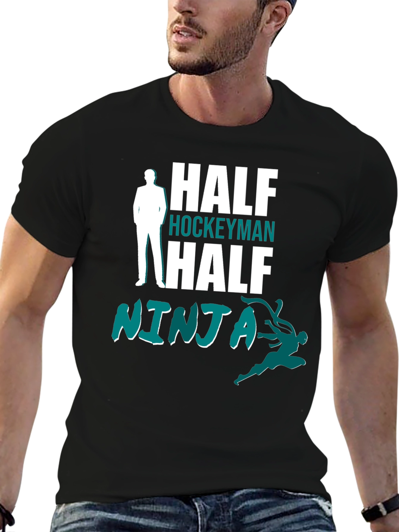 Half Hockeyman Half Ninja Graphic Tee
