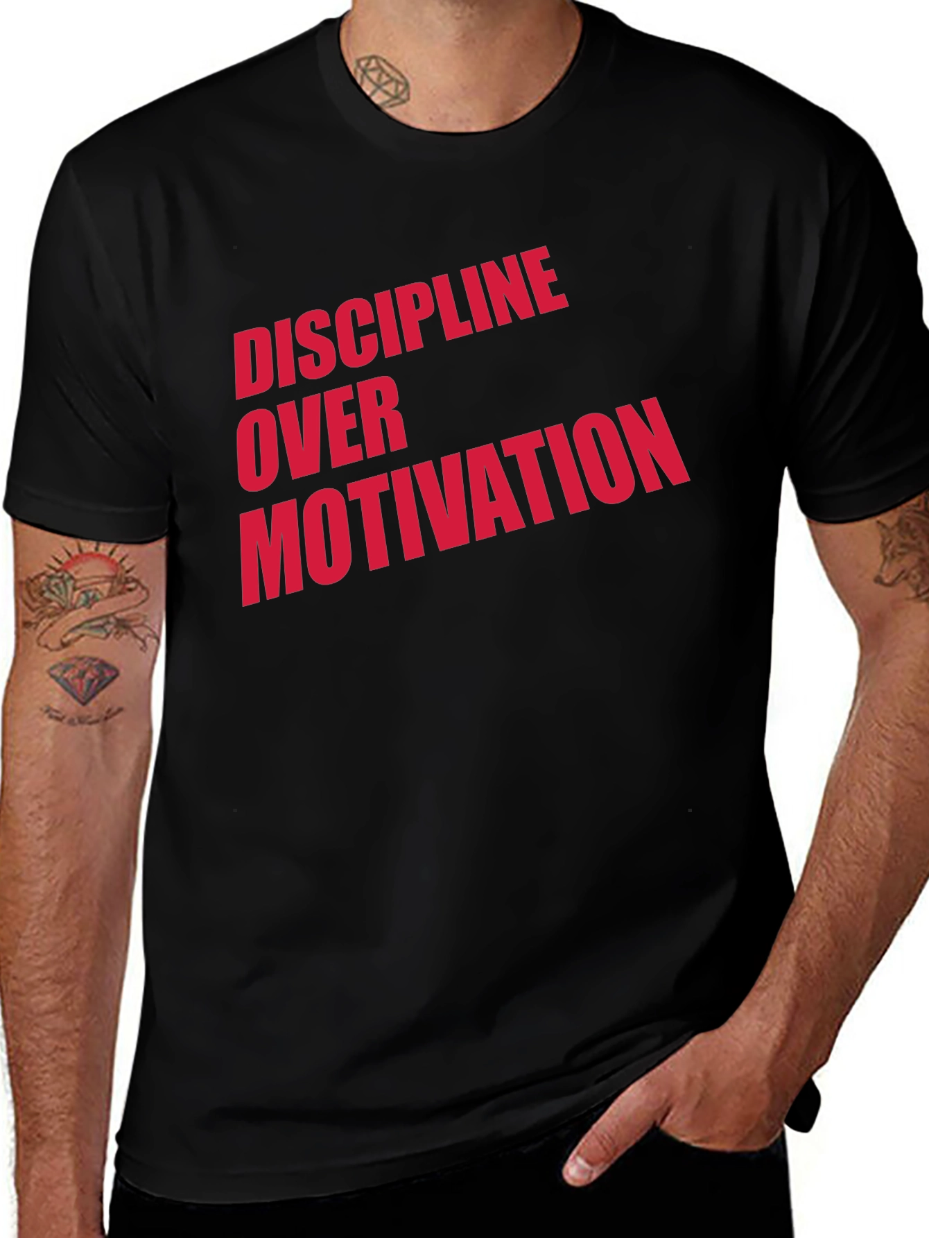 Discipline Over Motivation Graphic T-Shirt