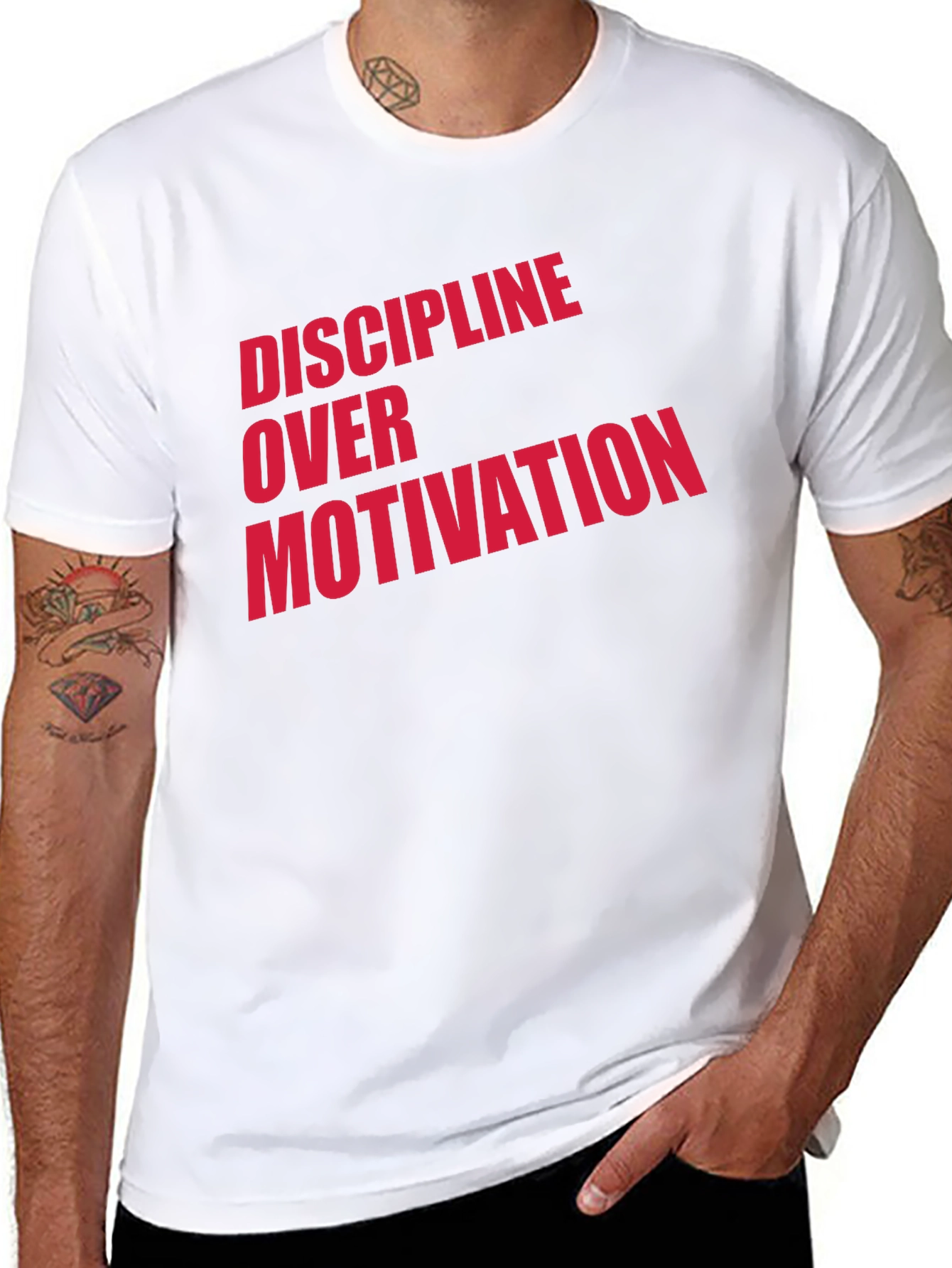 Discipline Over Motivation Graphic T-Shirt