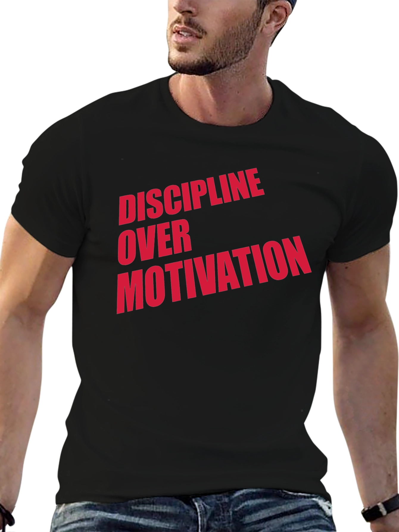 Discipline Over Motivation Graphic T-Shirt