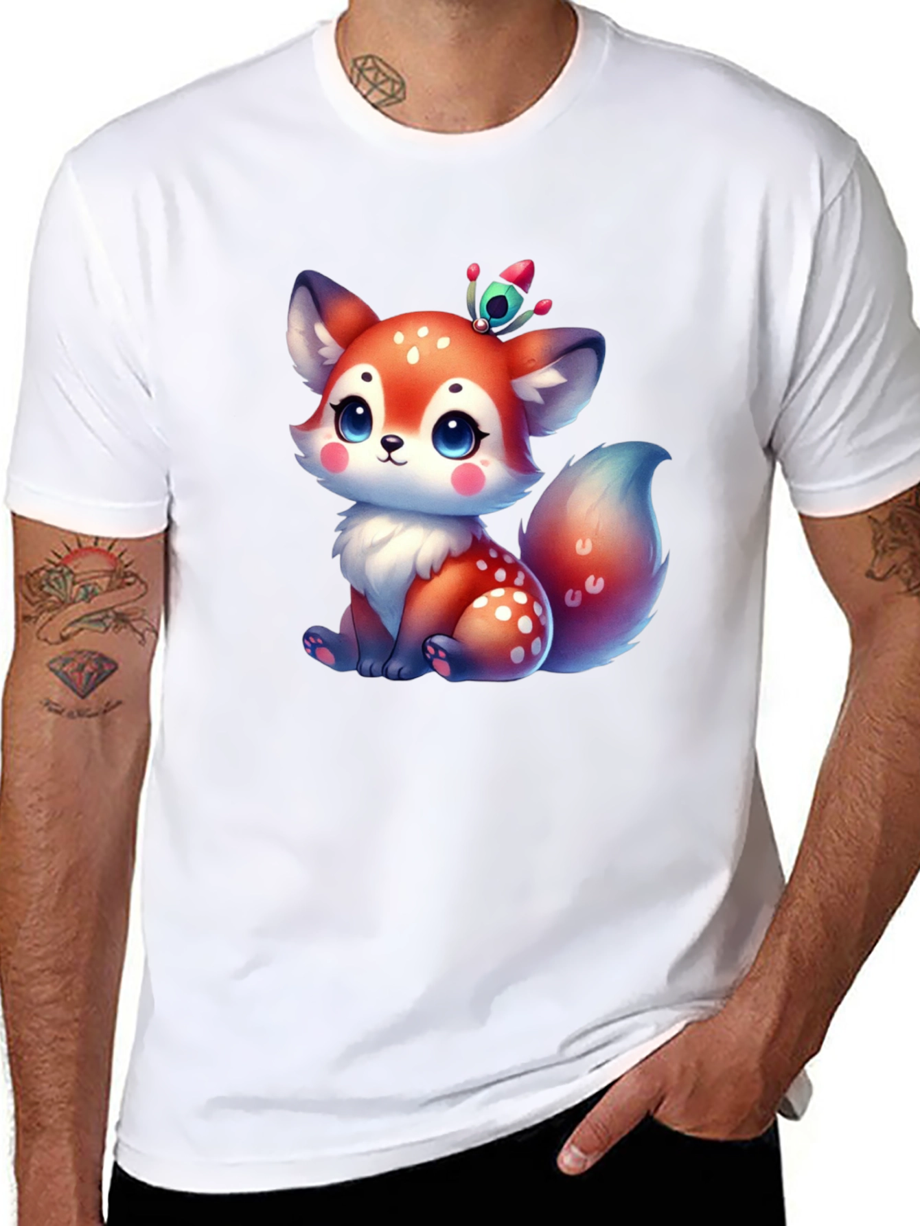 Cute Fox Graphic Tee - Whimsical Design