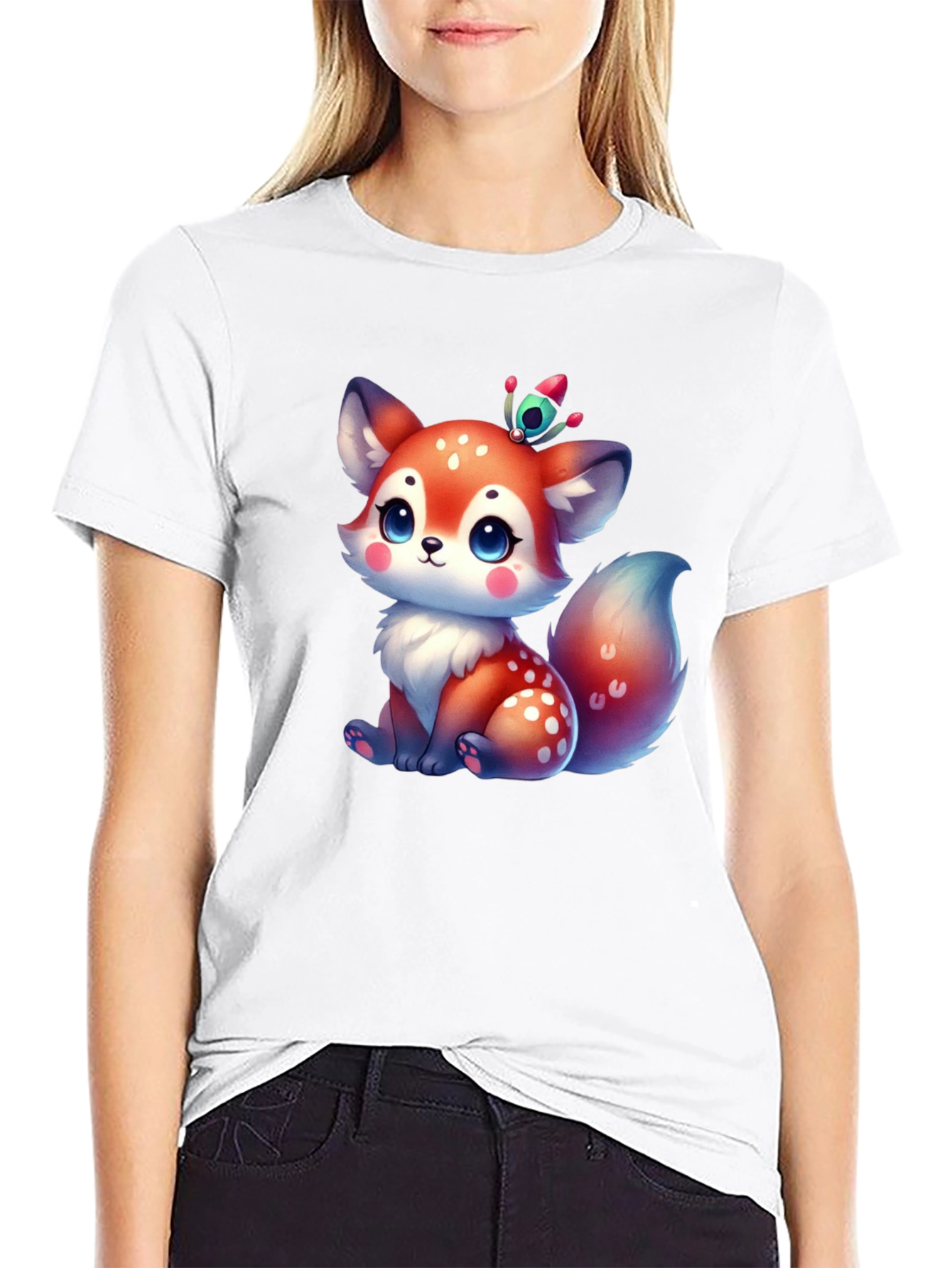 Cute Fox Graphic Tee - Whimsical Design