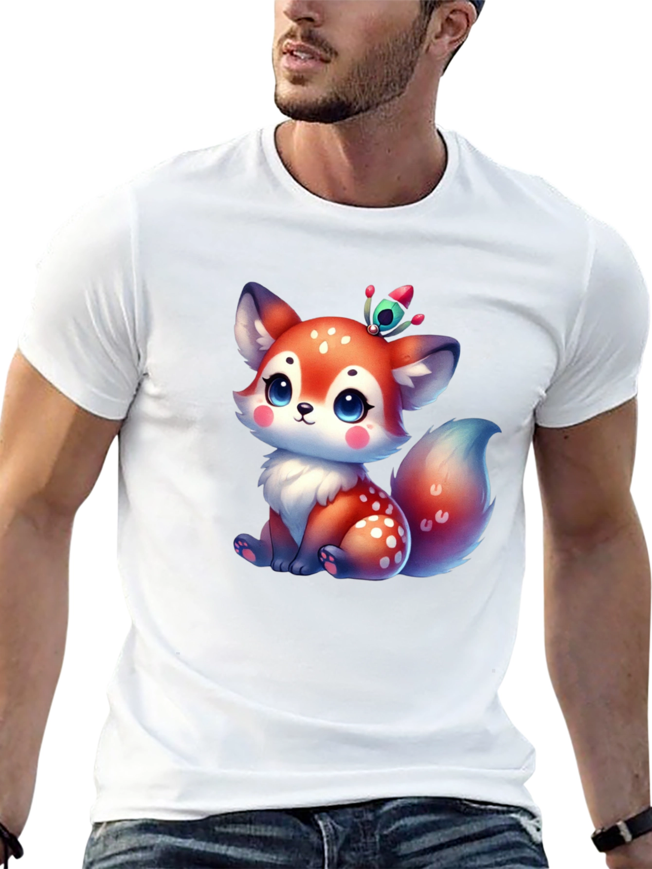 Cute Fox Graphic Tee - Whimsical Design