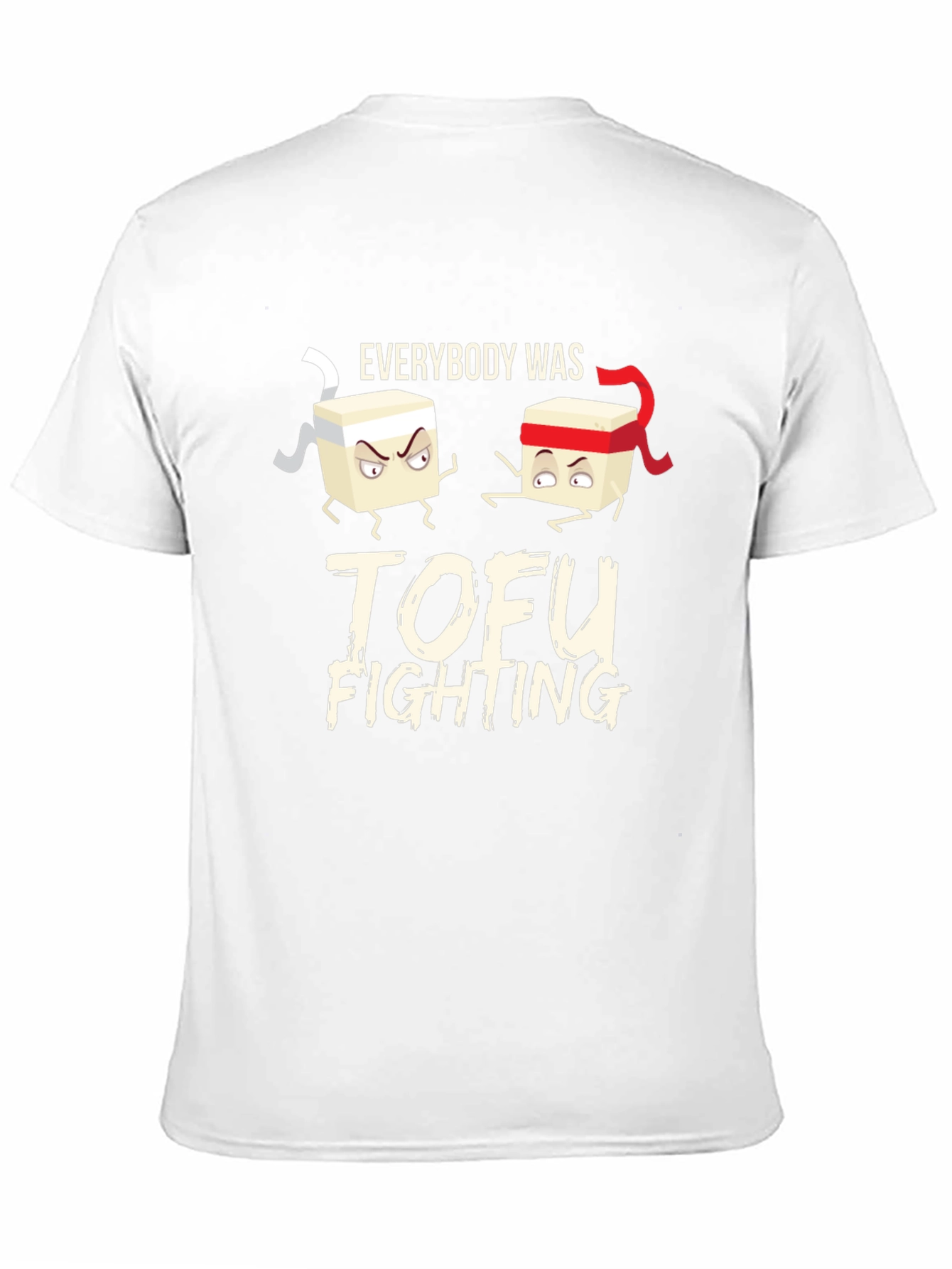 Tofu Fighting Graphic Tee - Soft Cotton Crew Neck