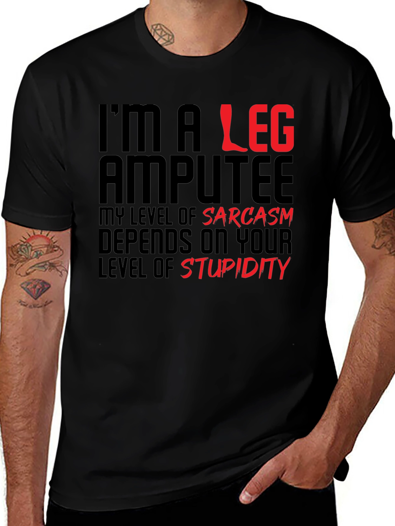 Sarcastic Leg Amputee Graphic Tee