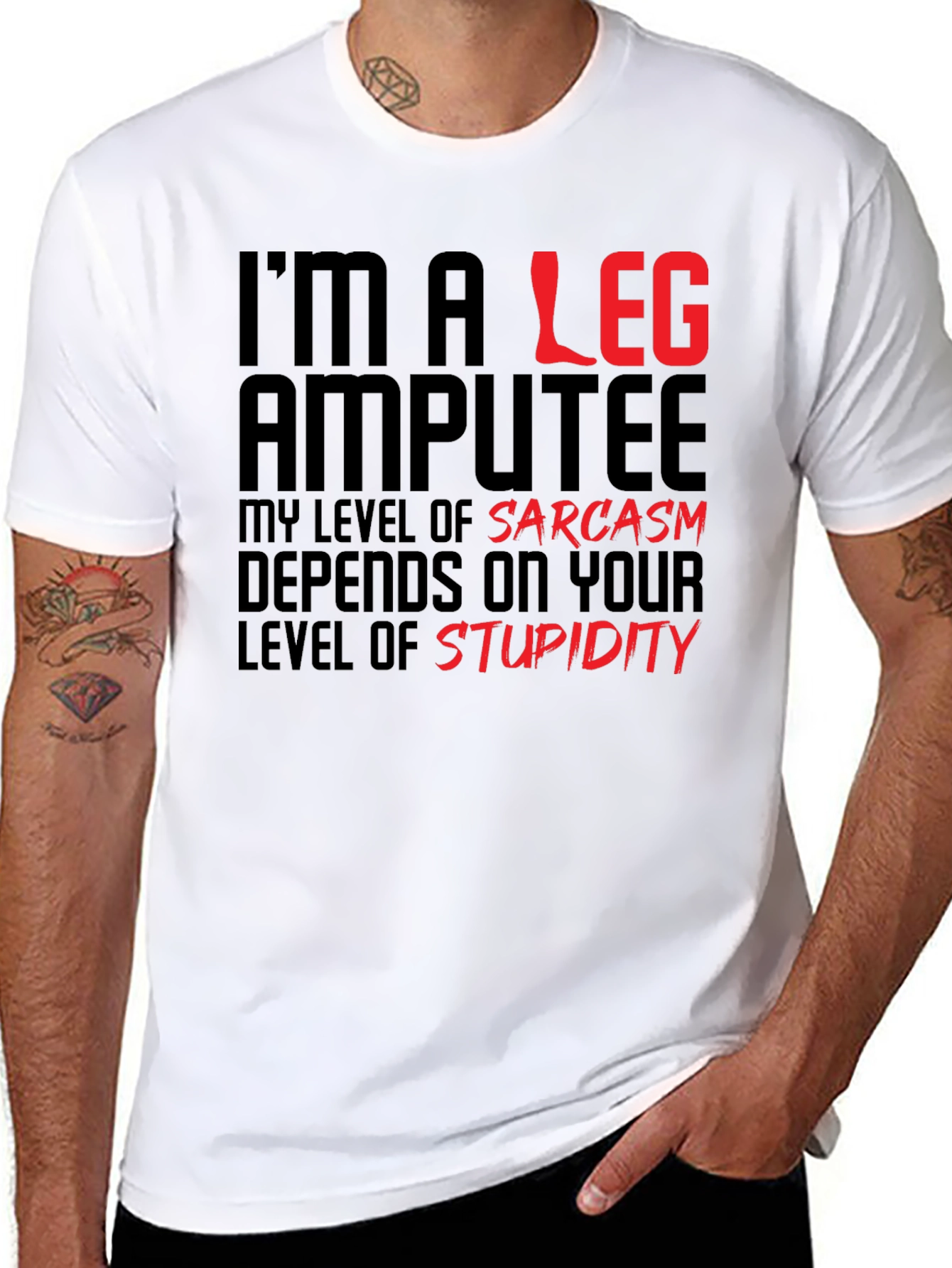 Sarcastic Leg Amputee Graphic Tee