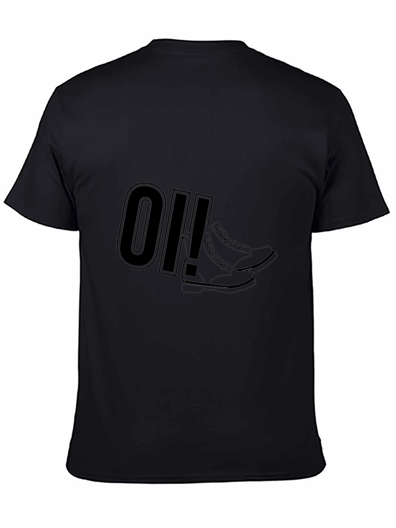 Oi! Boots Graphic Tee - Black Punk Rock Style