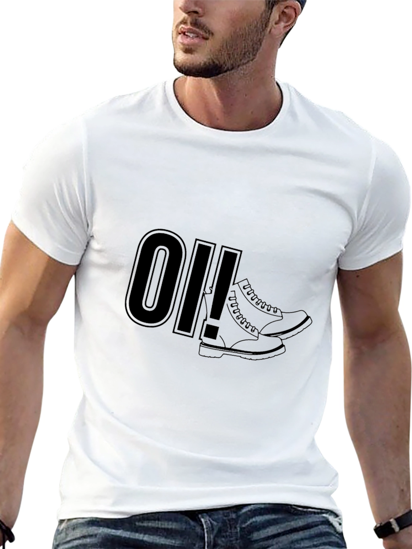 Oi! Boots Graphic Tee - Black Punk Rock Style
