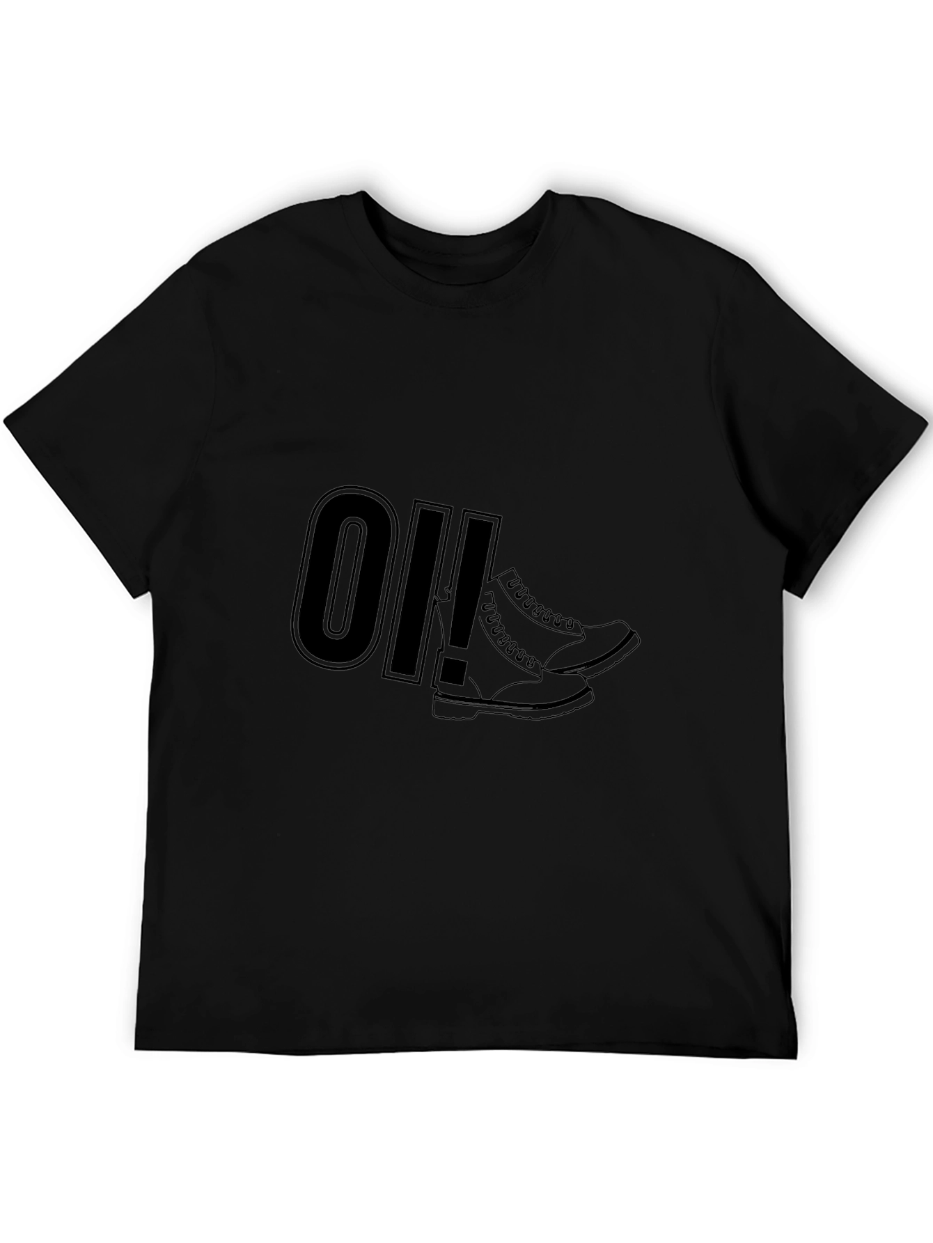 Oi! Boots Graphic Tee - Black Punk Rock Style