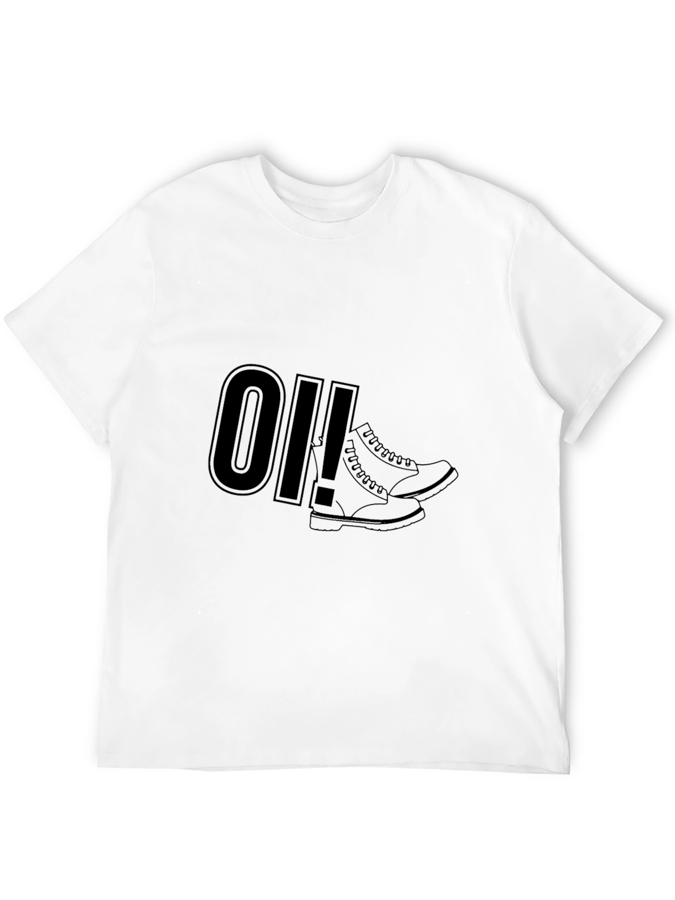 Oi! Boots Graphic Tee - Black Punk Rock Style