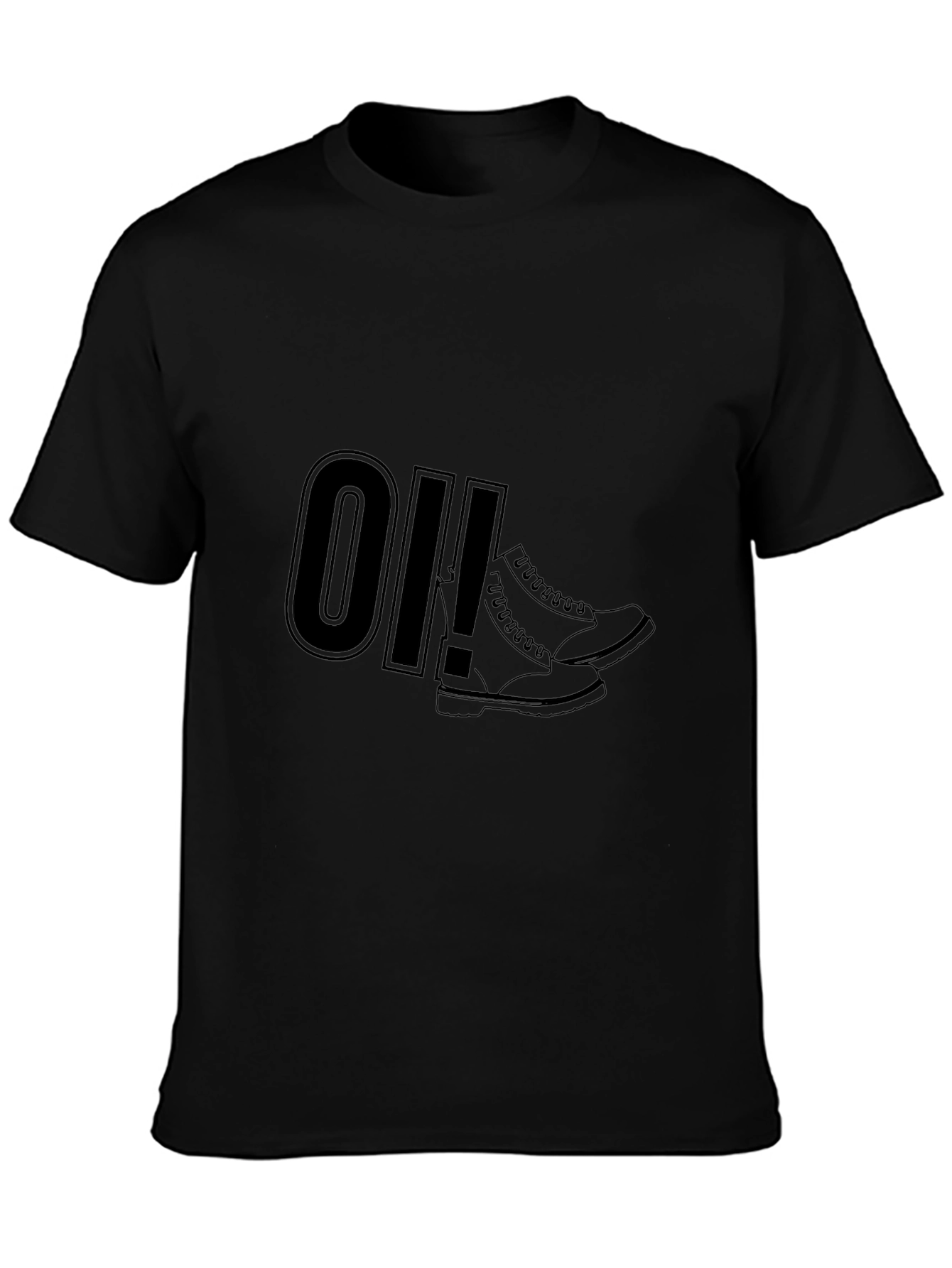 Oi! Boots Graphic Tee - Black Punk Rock Style