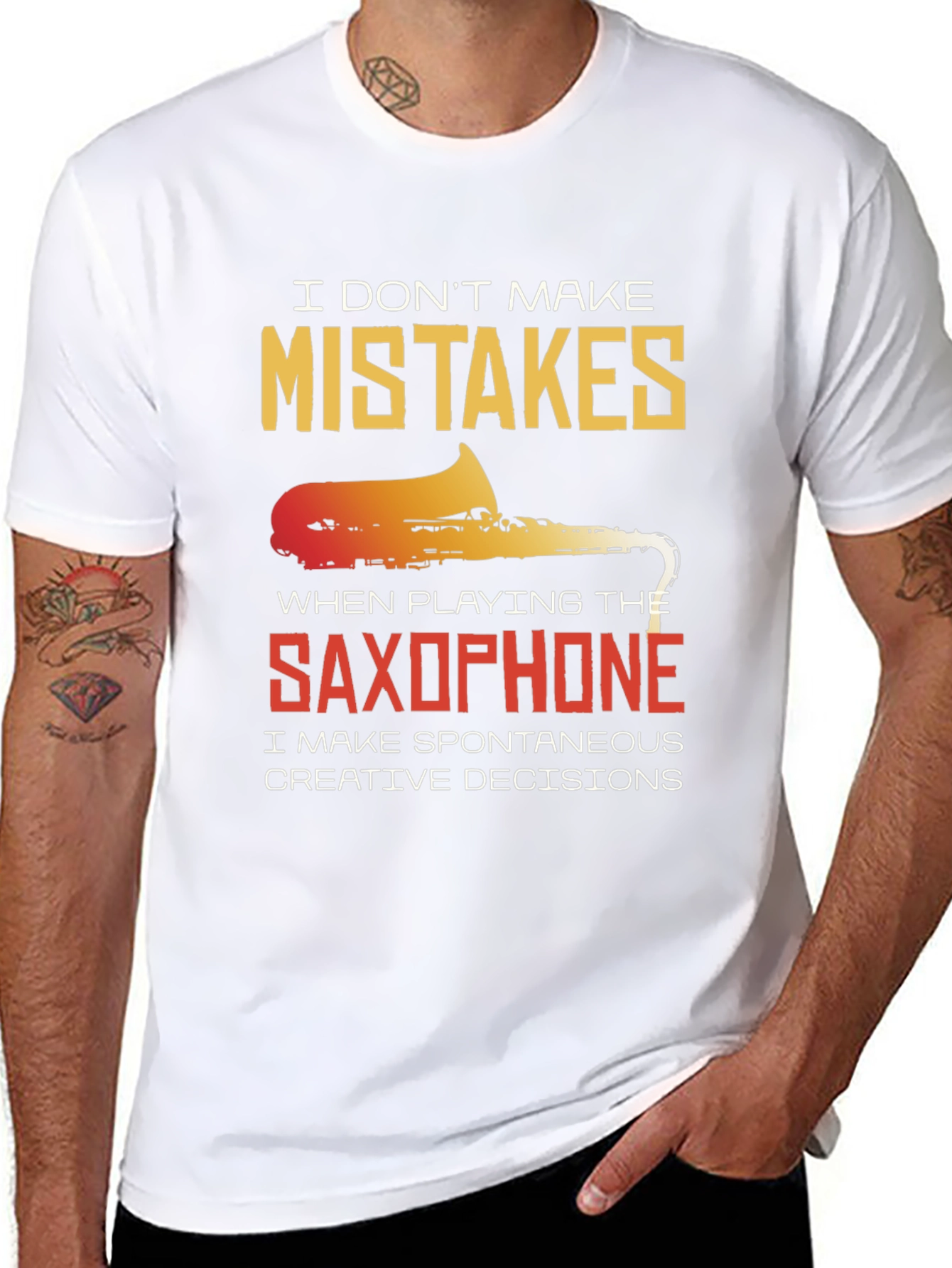 Saxophone Spontaneous Creative Decisions T-Shirt