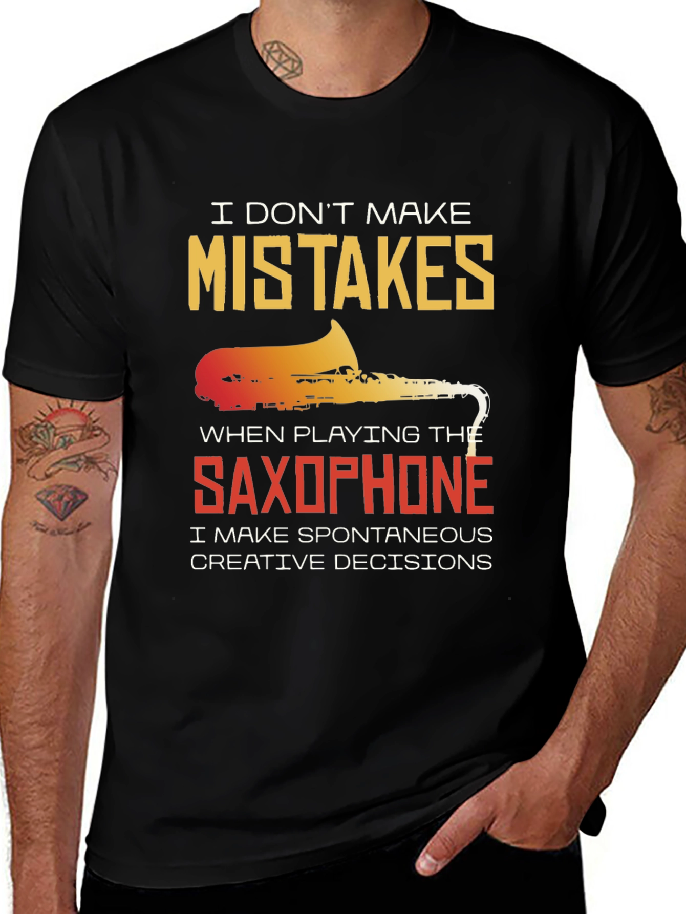 Saxophone Spontaneous Creative Decisions T-Shirt