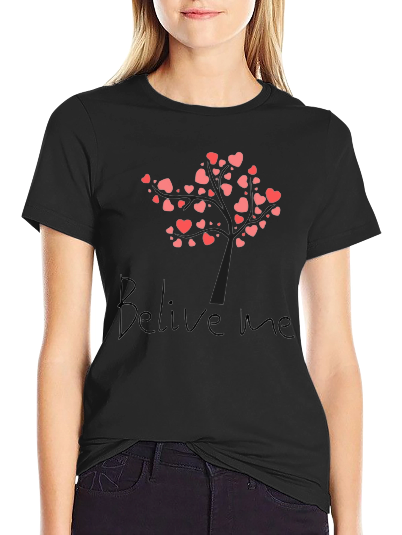 Heart Tree Graphic Tee - Believe Me T-Shirt